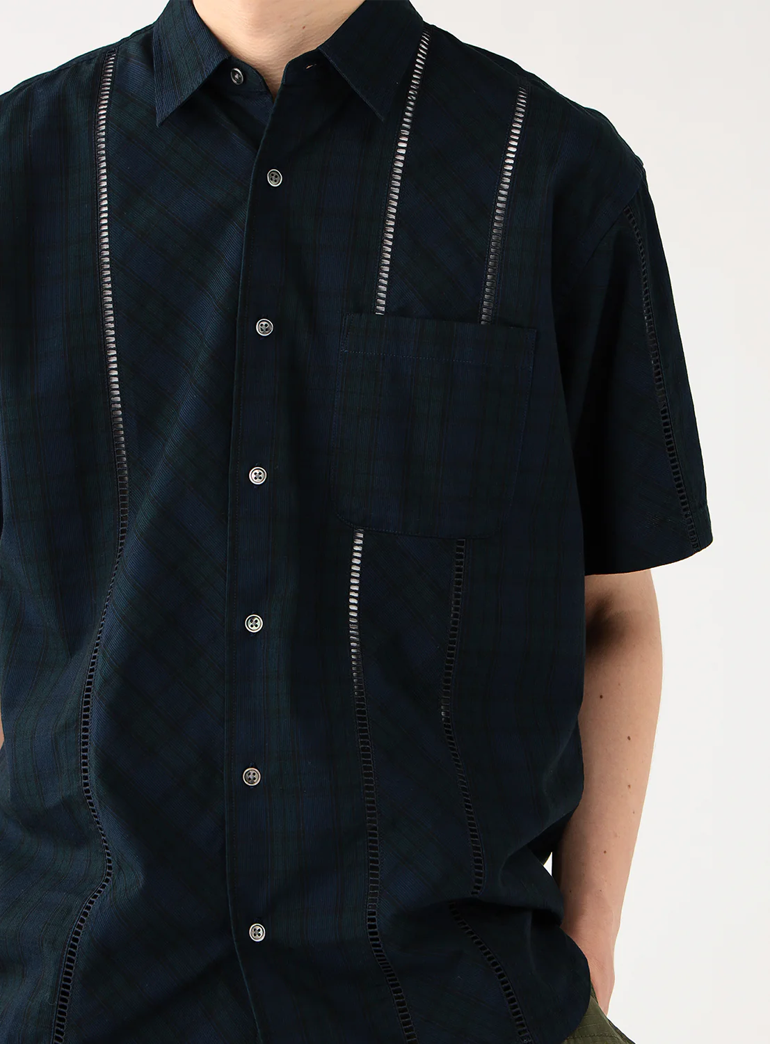 Lace Checkered Shirt