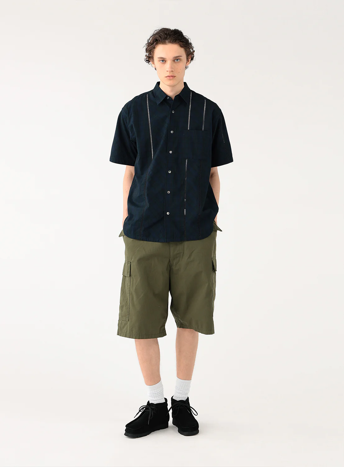 Lace Checkered Shirt