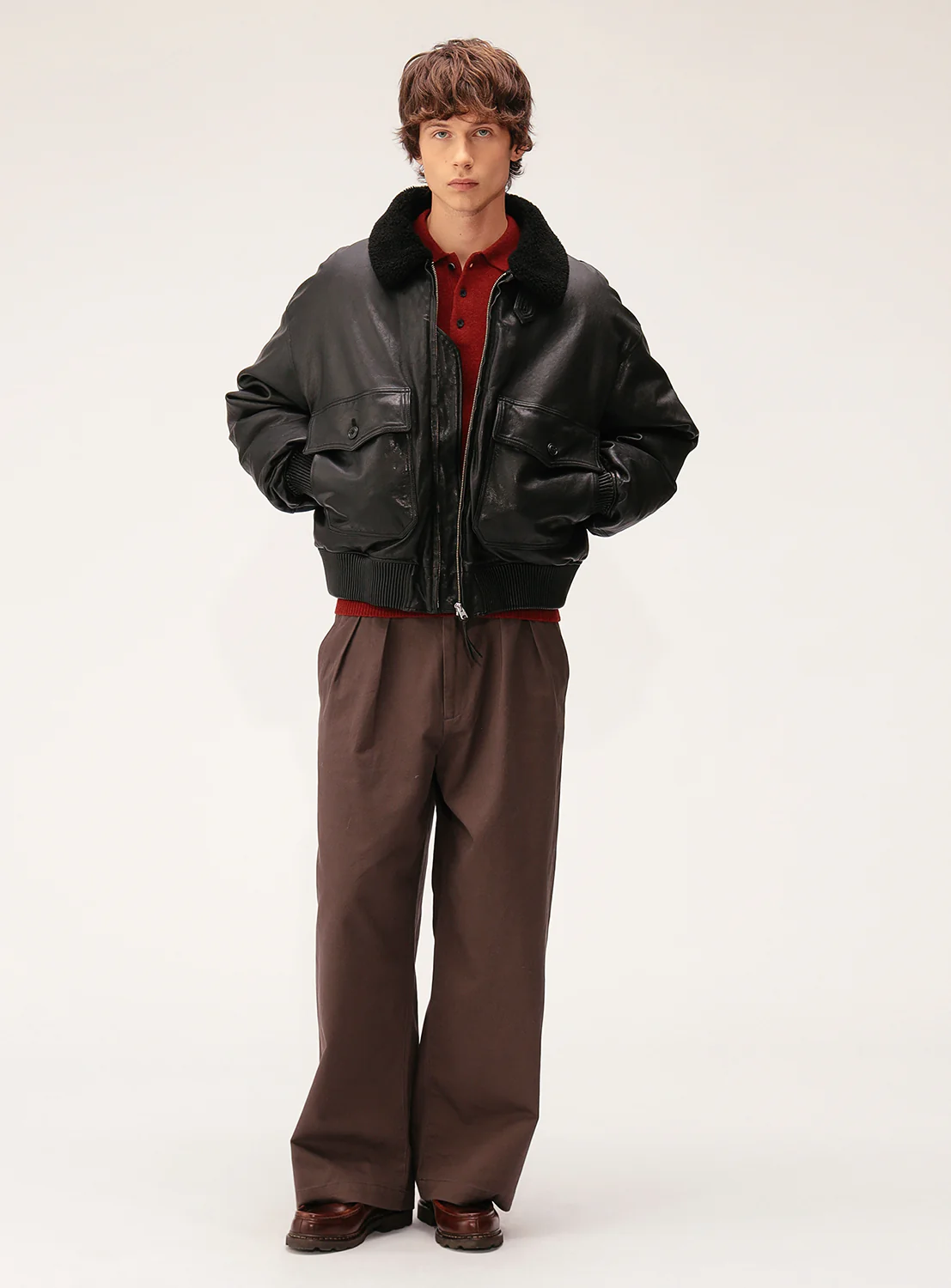 G-1 Sheep Leather Down Jacket