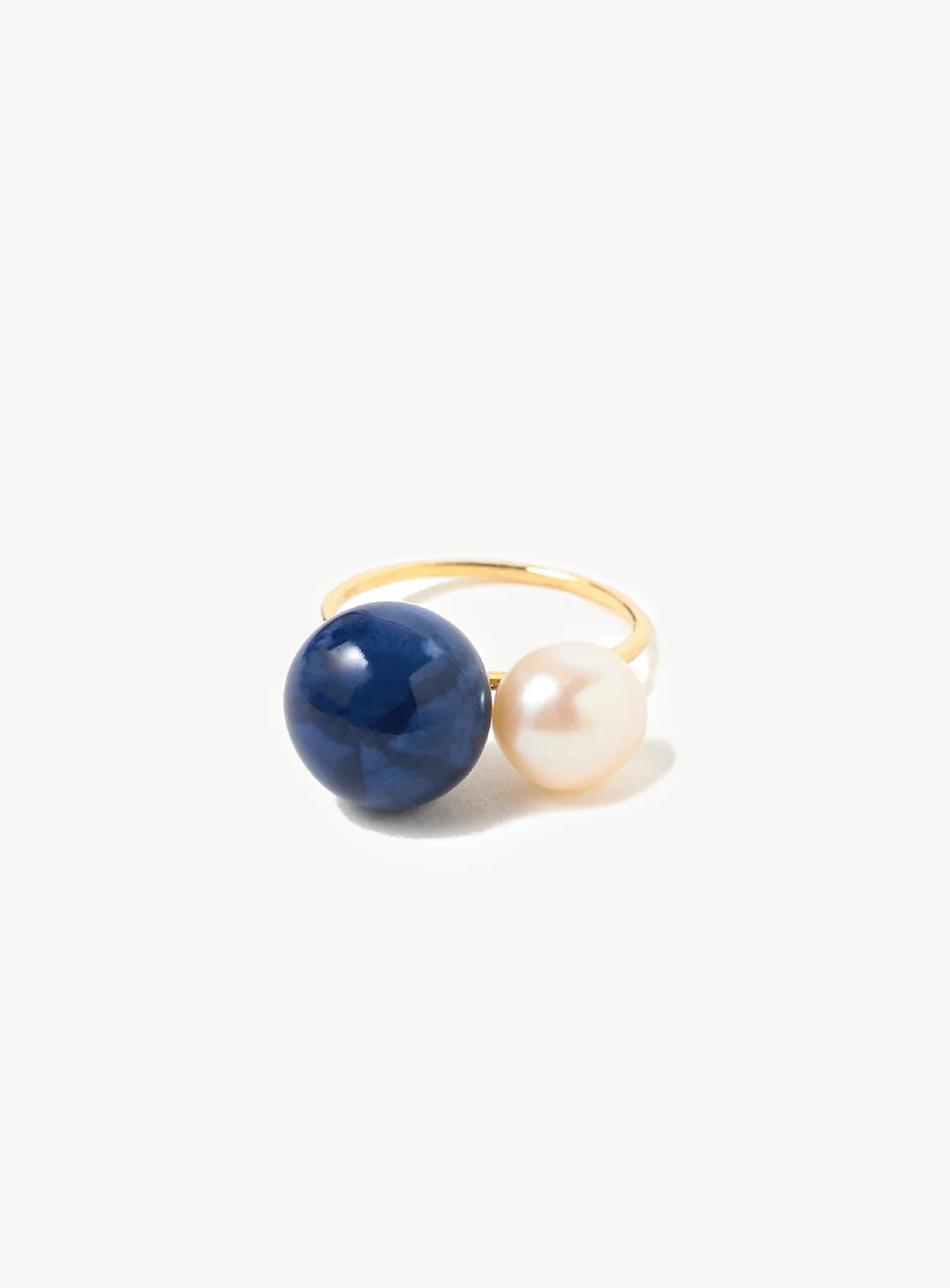 Arita Ware Solid Combination Pearl Ring