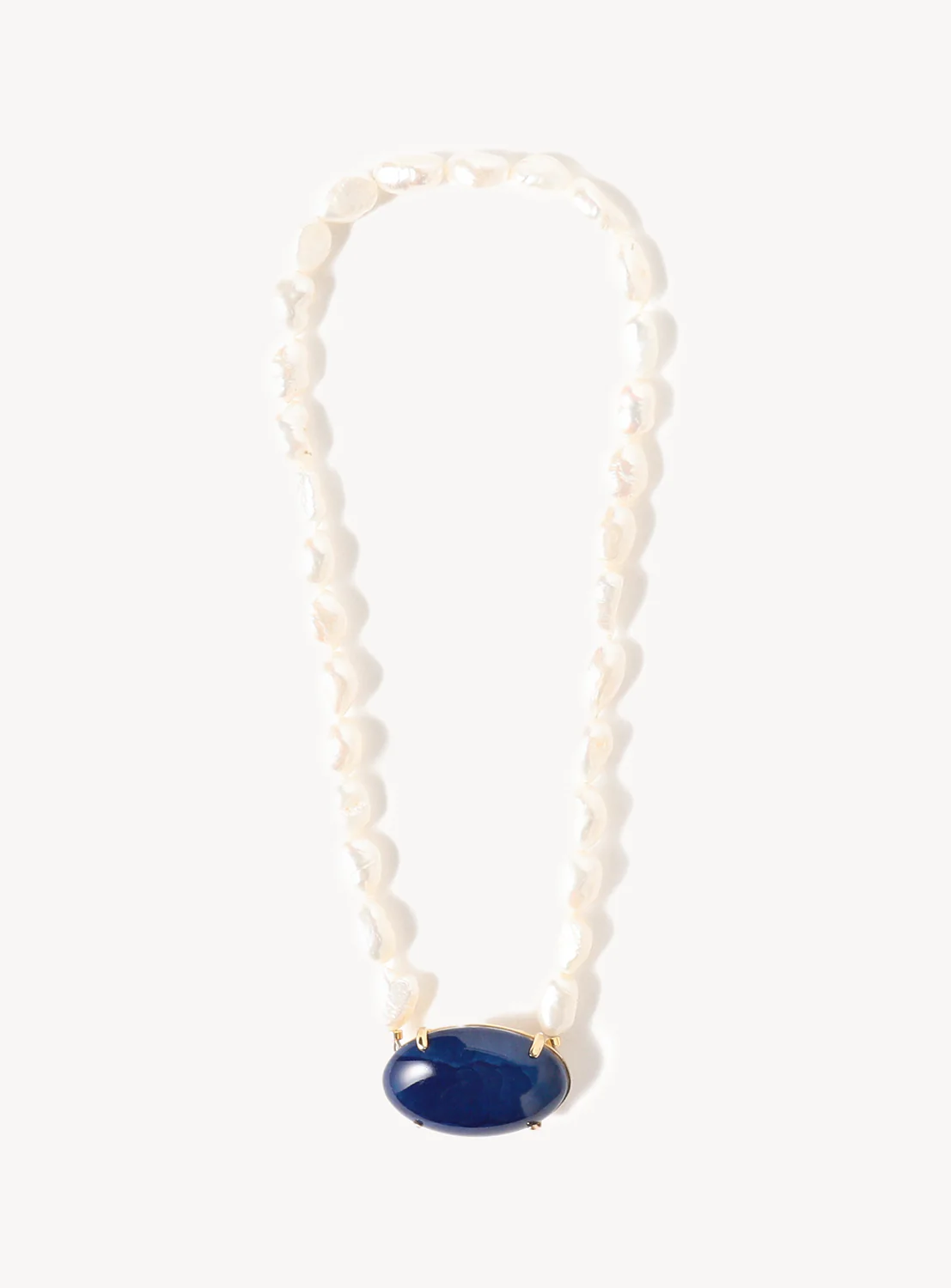 Arita Ware Motif Navy Pearl Short Necklace