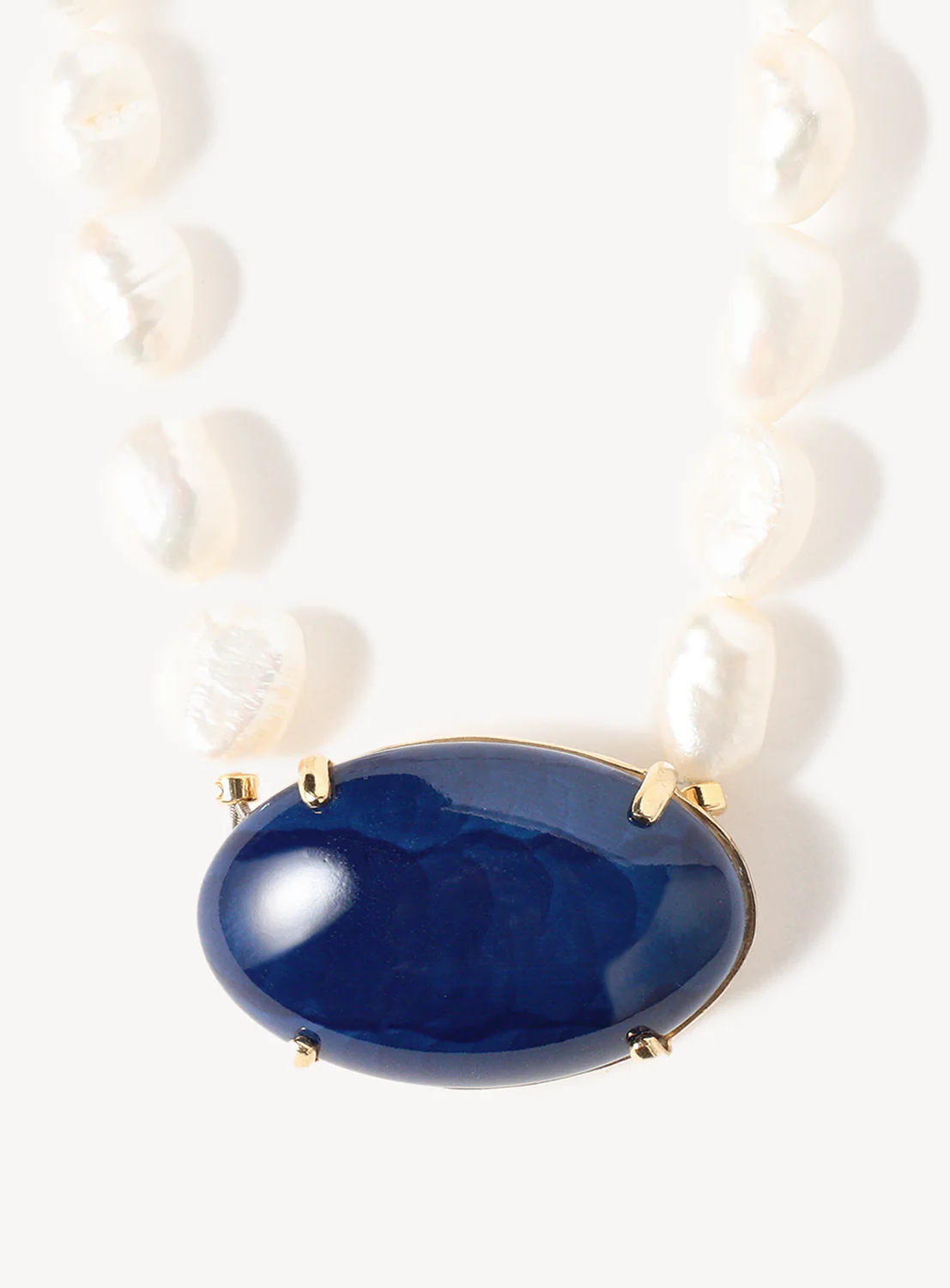 Arita Ware Motif Navy Pearl Short Necklace