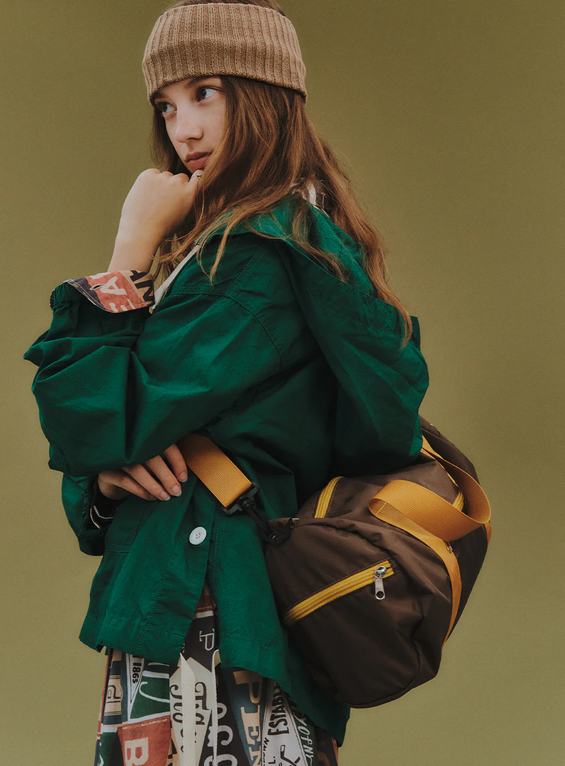 Two-Tone Shoulder Bag