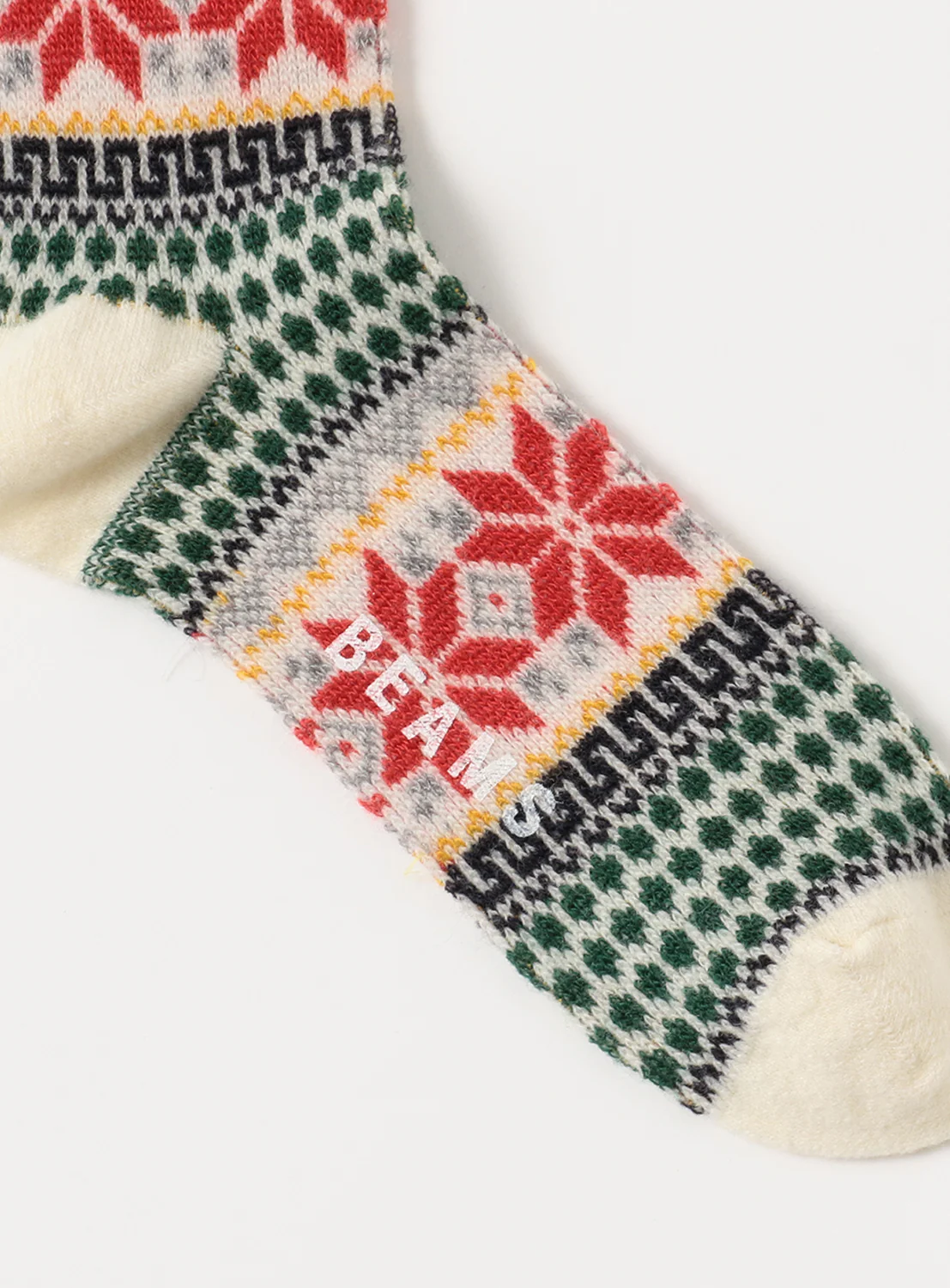 Snow Jacquard Crew Socks