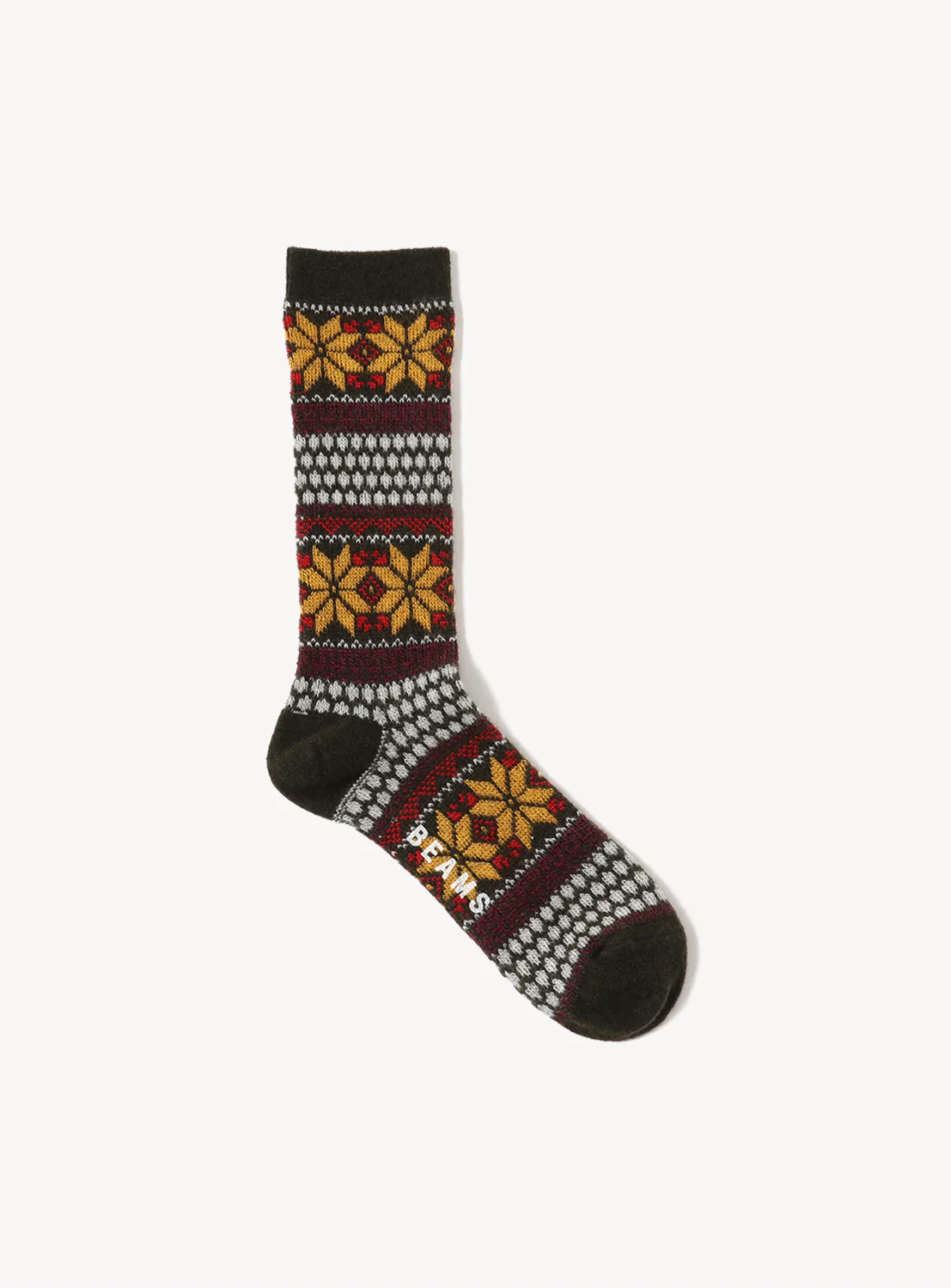 Snow Jacquard Crew Socks