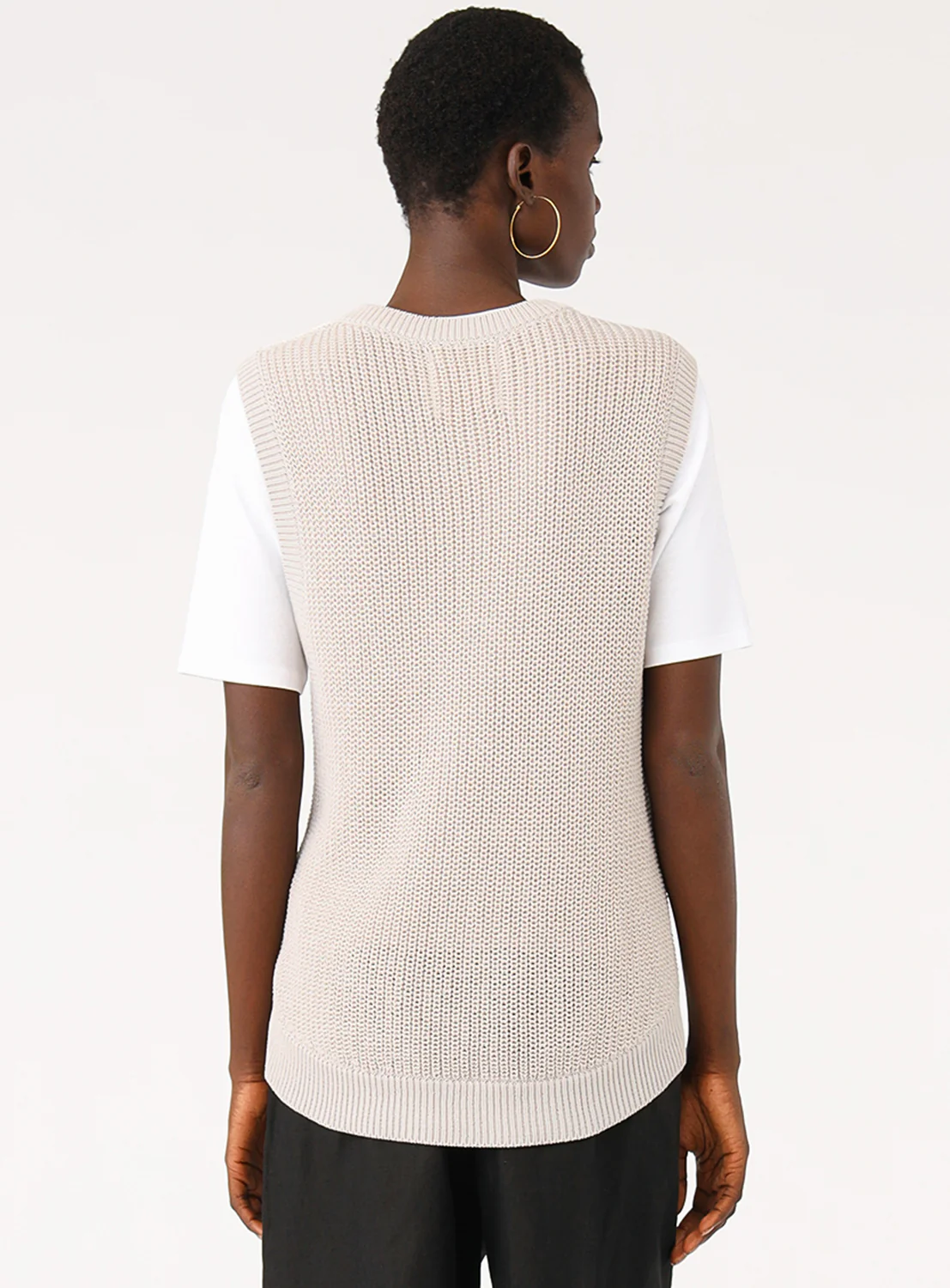 Cotton V-Neck Ribbed Knit 3 Cotton V-Neck Ribbed Knit