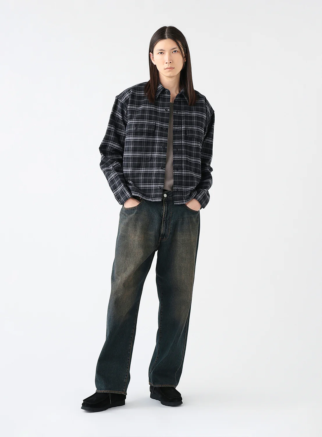 Wide Fit Denim Pants