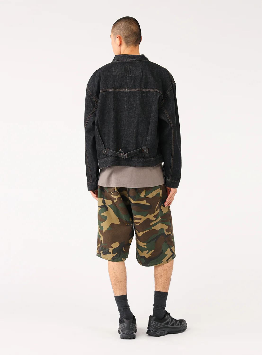 [Exclusive] orSlow × BEAMS “100 Super Dad” Woodland Camo Short Pants