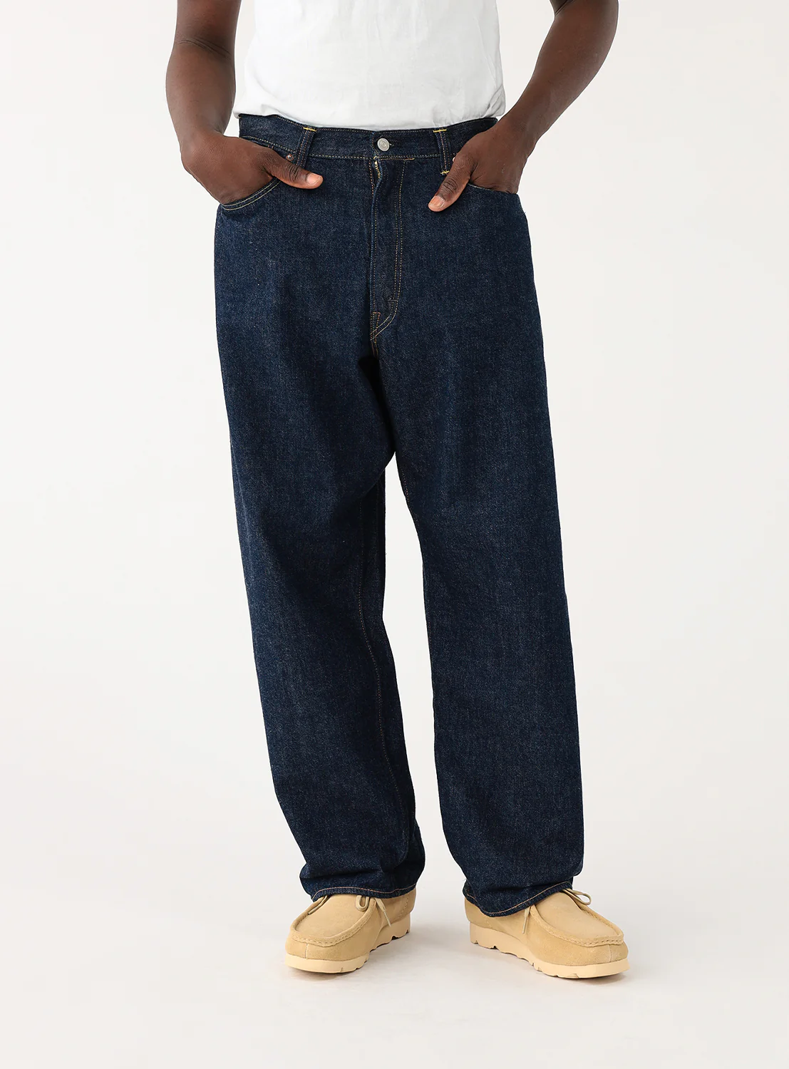[Exclusive] orSlow × BEAMS JAPAN 100 Super Dad Light-Weight Selvedge Denim Pants