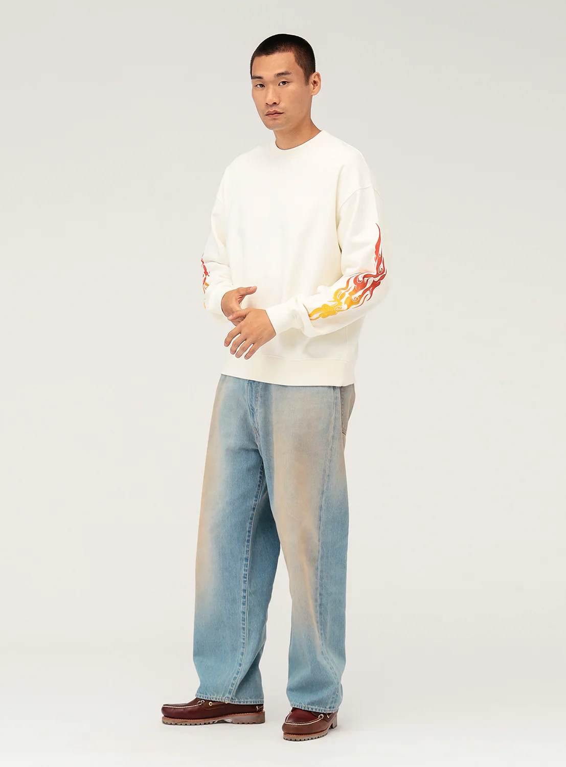 Wide Fit Denim Pants