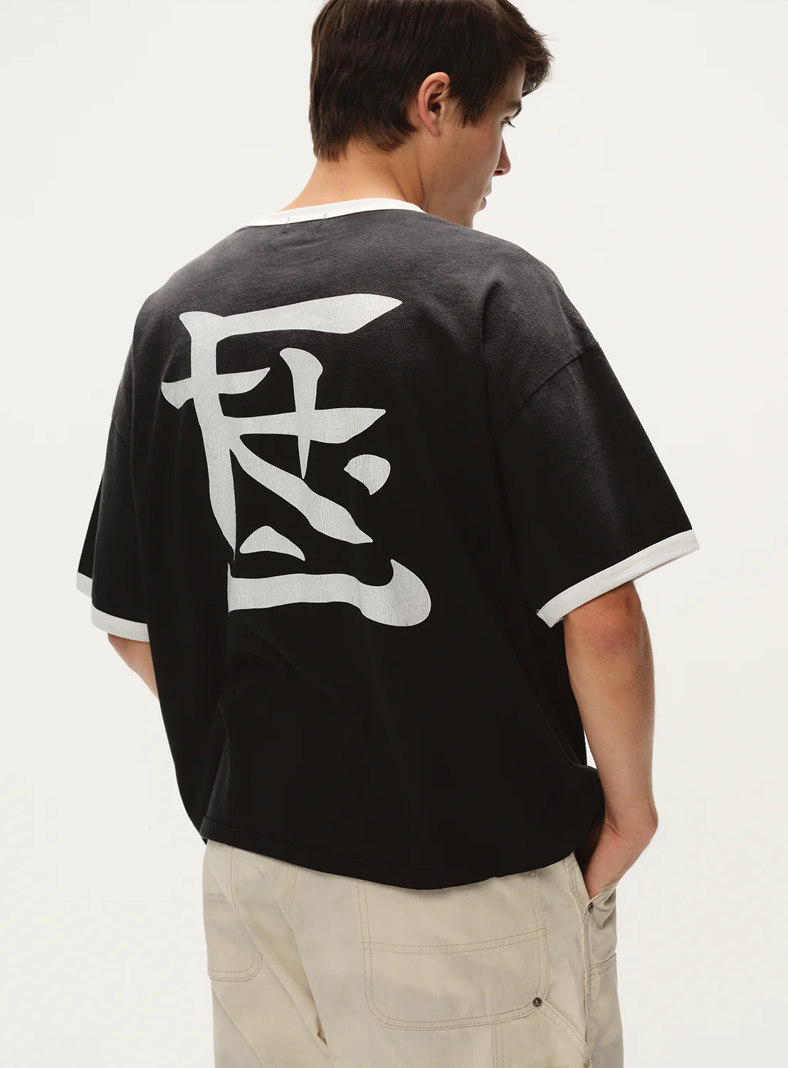 Kanji Logo Ringer T-Shirt