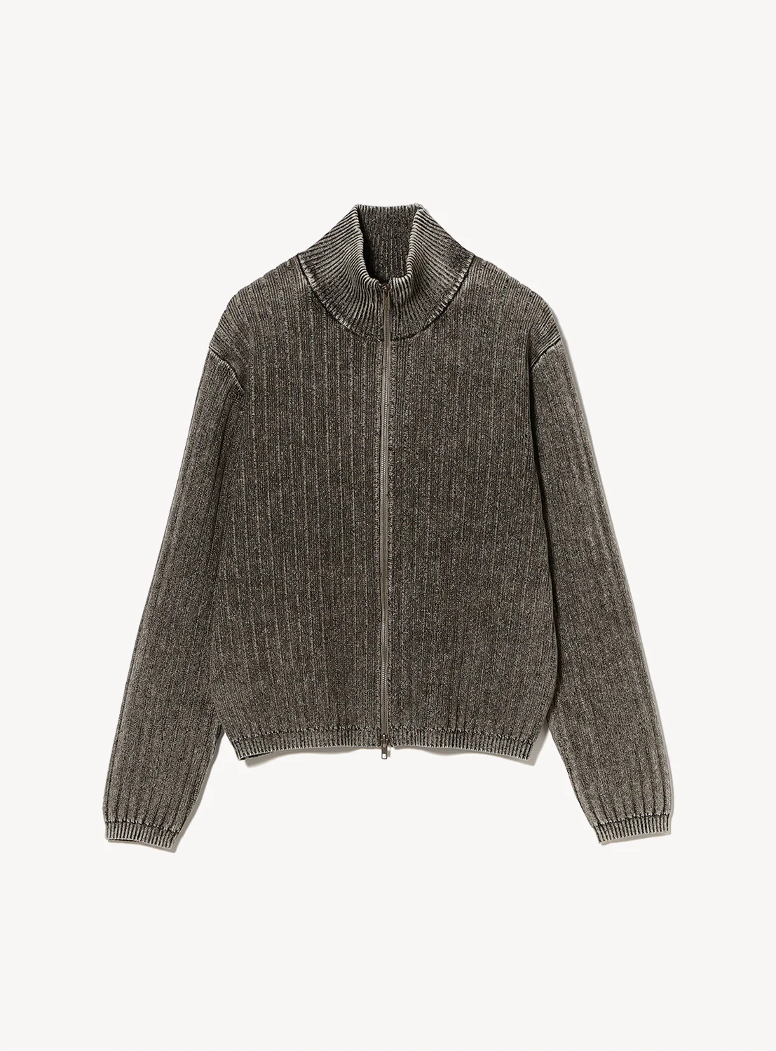 Relaxed Fit Fade Zip Knit