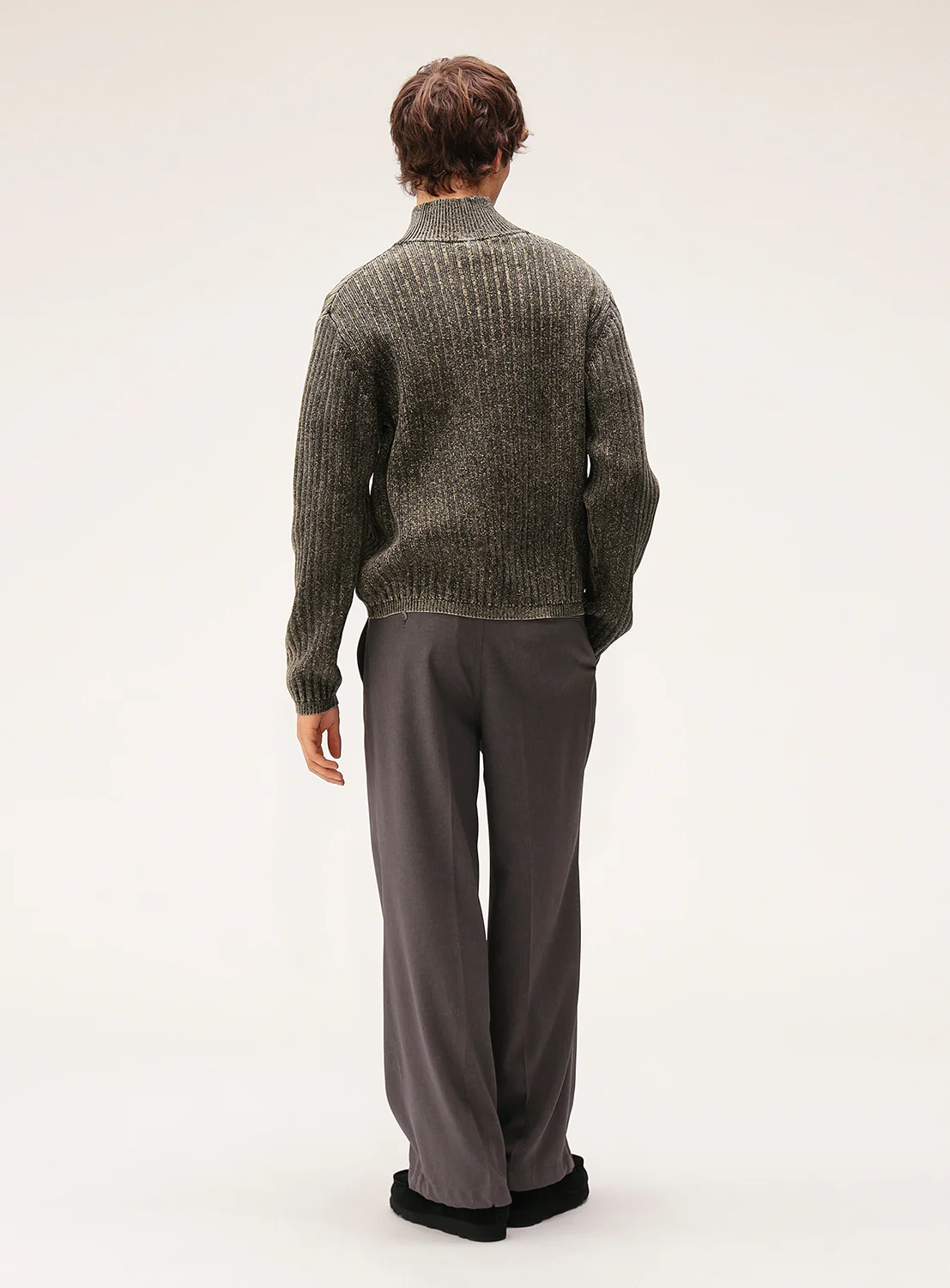 Relaxed Fit Fade Zip Knit