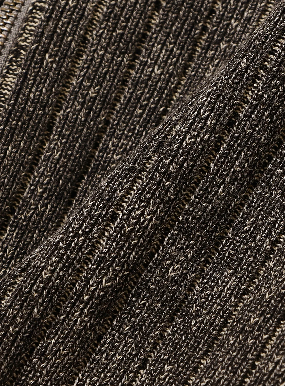 Relaxed Fit Fade Zip Knit