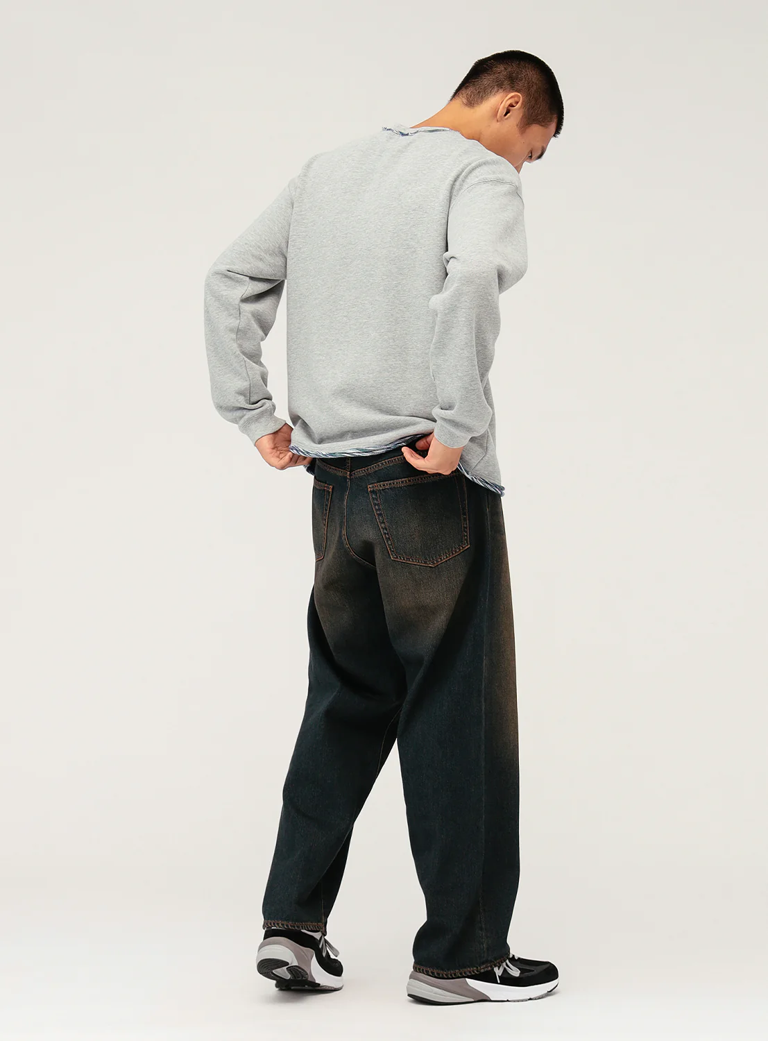 Kasuri Crew Neck Sweatshirt