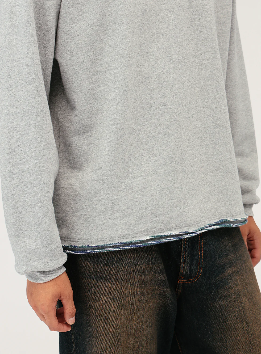 Kasuri Crew Neck Sweatshirt