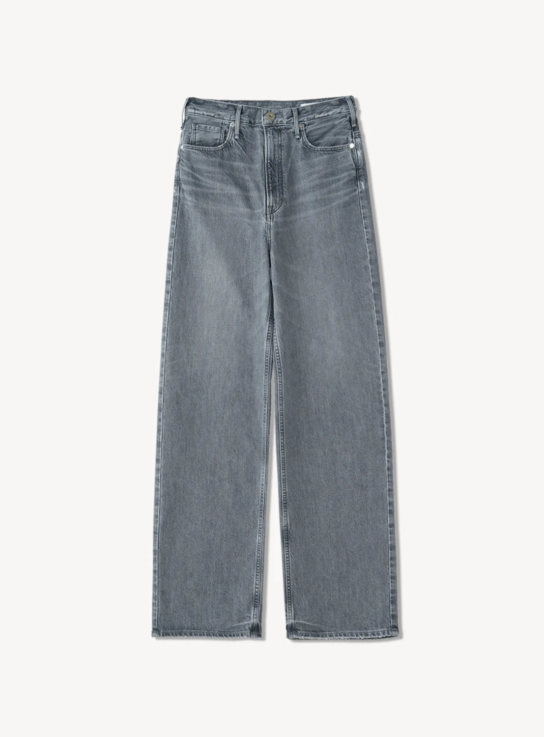 "The Niece" High-Rise Wide Straight Denim Pants