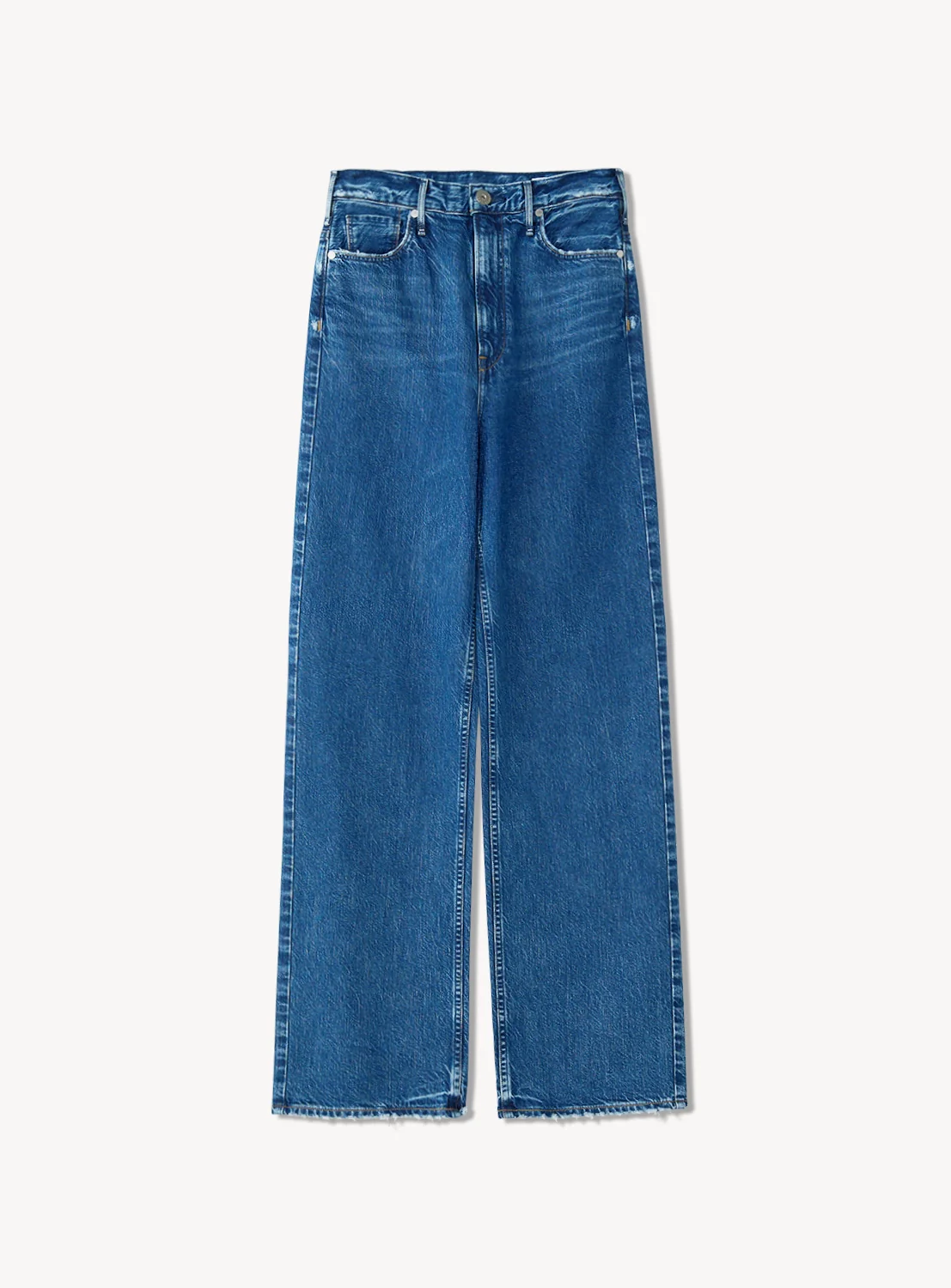 "The Niece" High-Rise Wide Straight Denim Pants