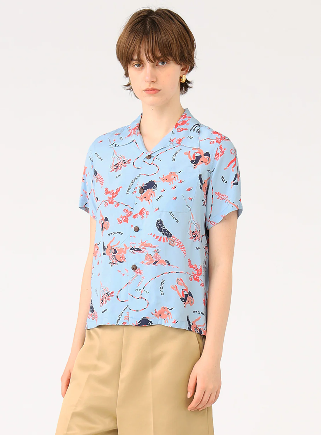 [Exclusive] SUN SURF x BEAMS Open Collar Shirt