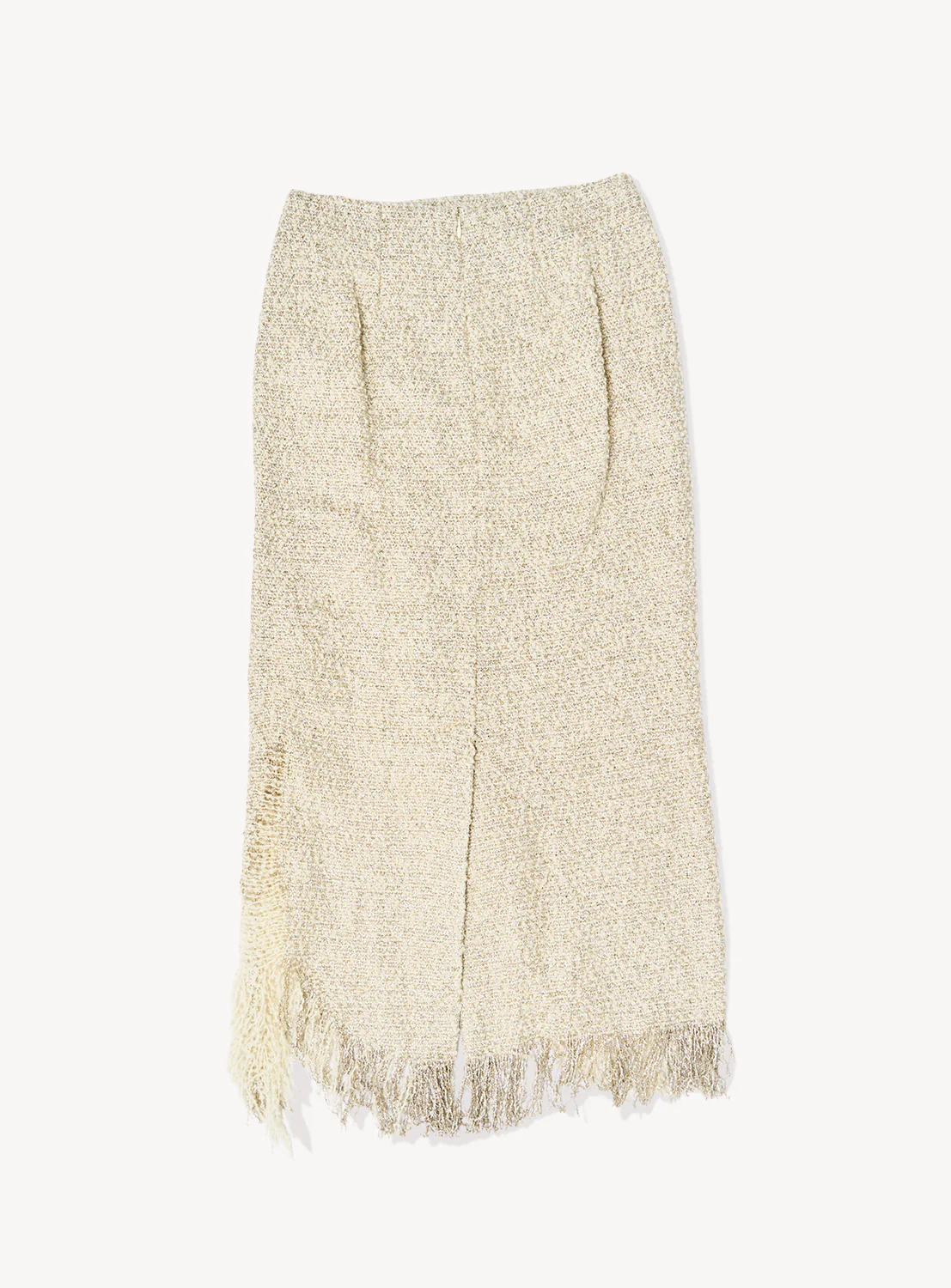 Distressed Lame Tweed Skirt