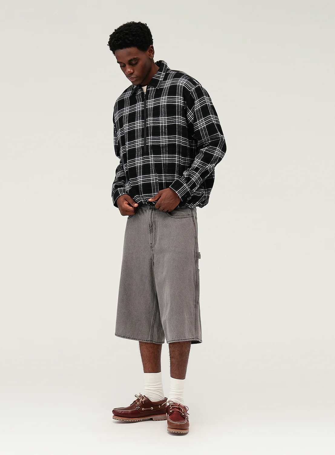 Wide Straight 3/4 Painter Denim