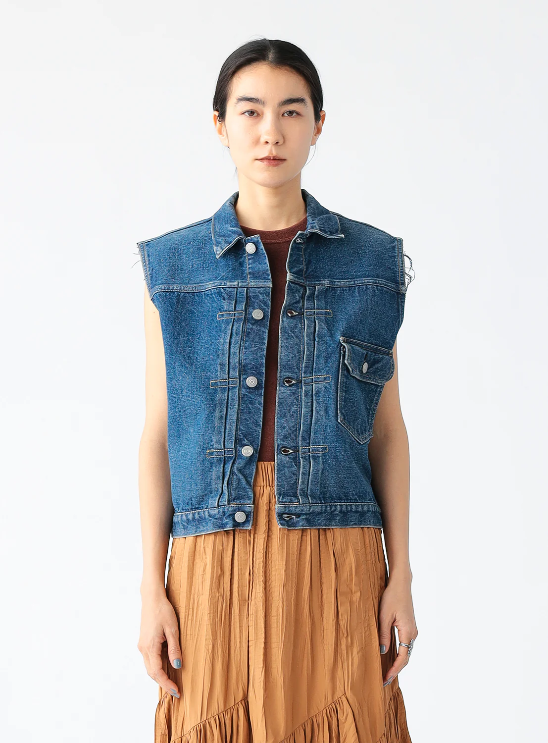[Exclusive] orSlow x BEAMS BOY Denim Vest