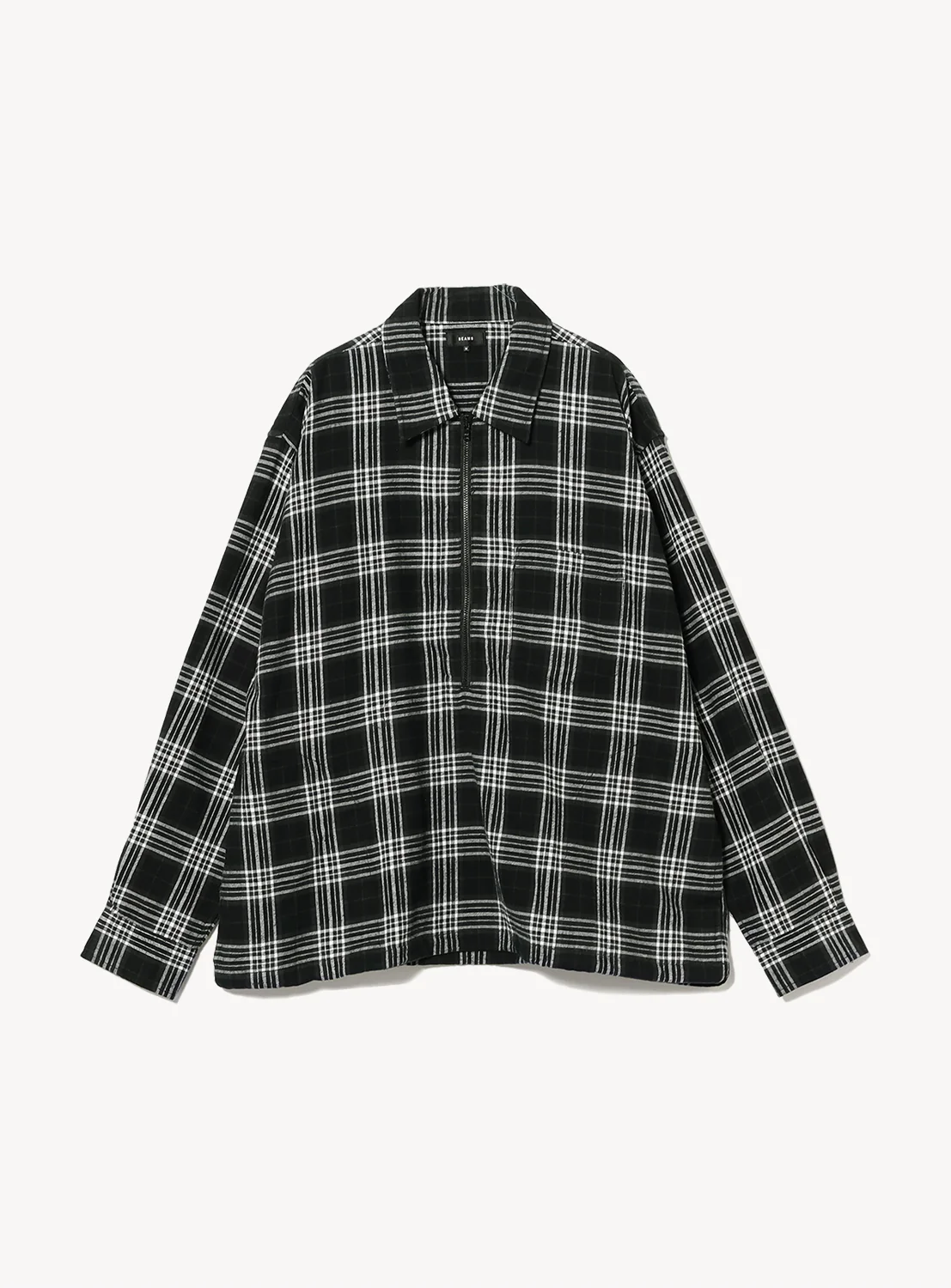 Half Zip Check Shirt