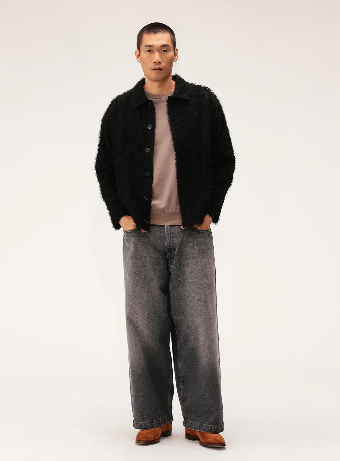 Relaxed Fit Fringe Cardigan