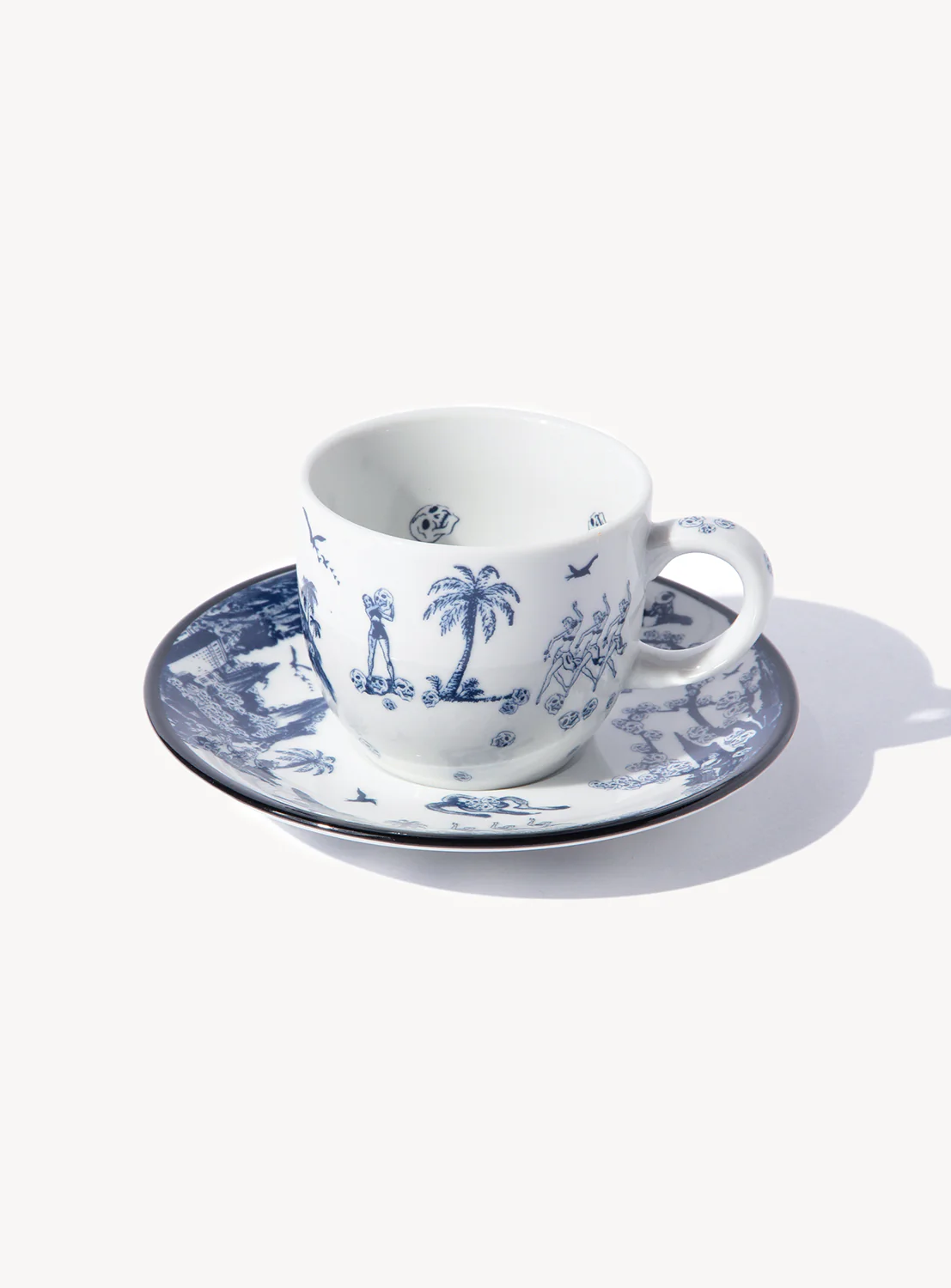 Skull Cup and Saucer 5 Set