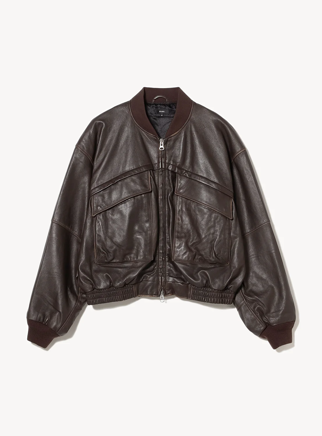 Distressed Leather Short Jacket