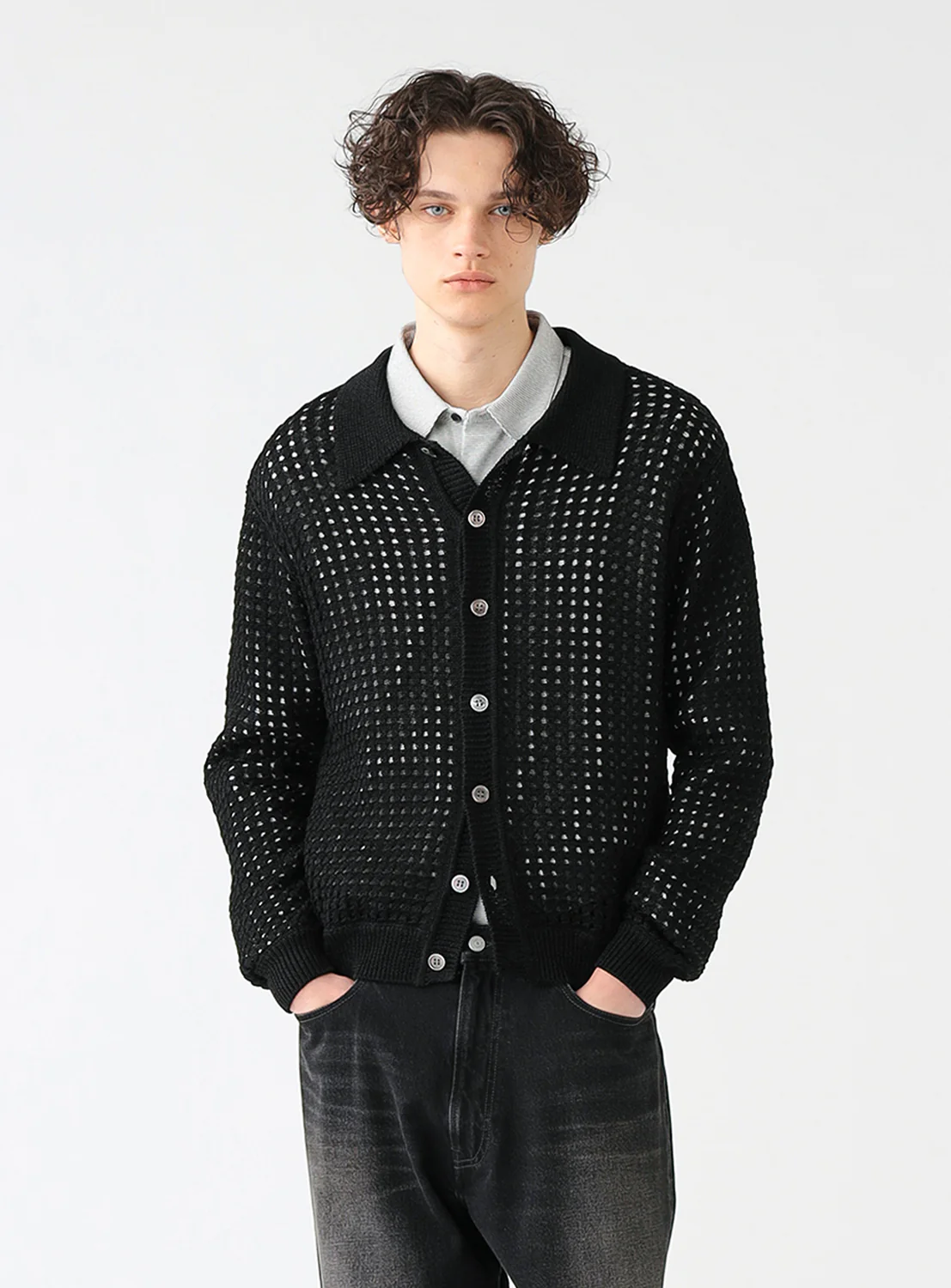 5 Gauge Mesh Polo Shirt