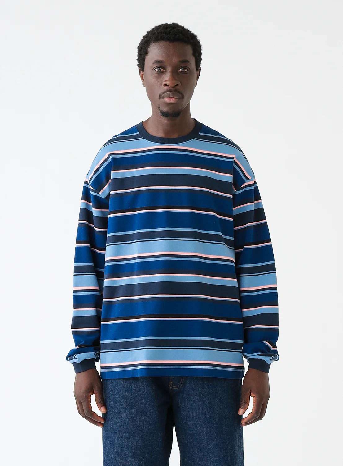 Multi Border Long Sleeve T-Shirt