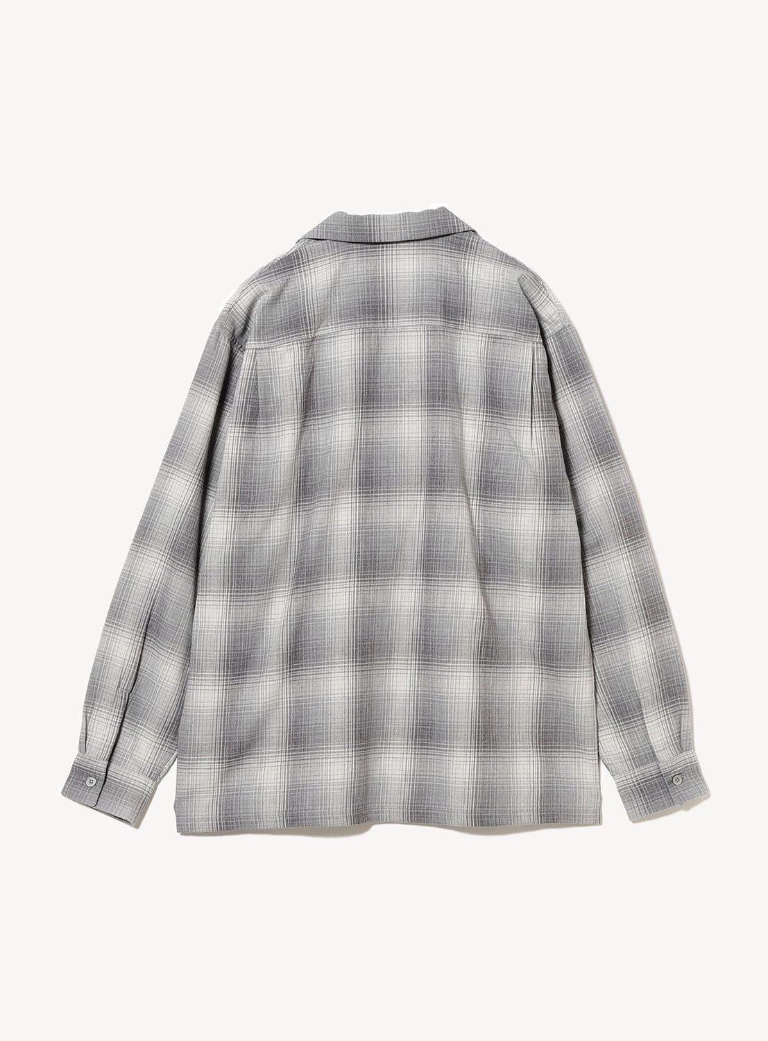 Ombre Check Open Collar Shirt