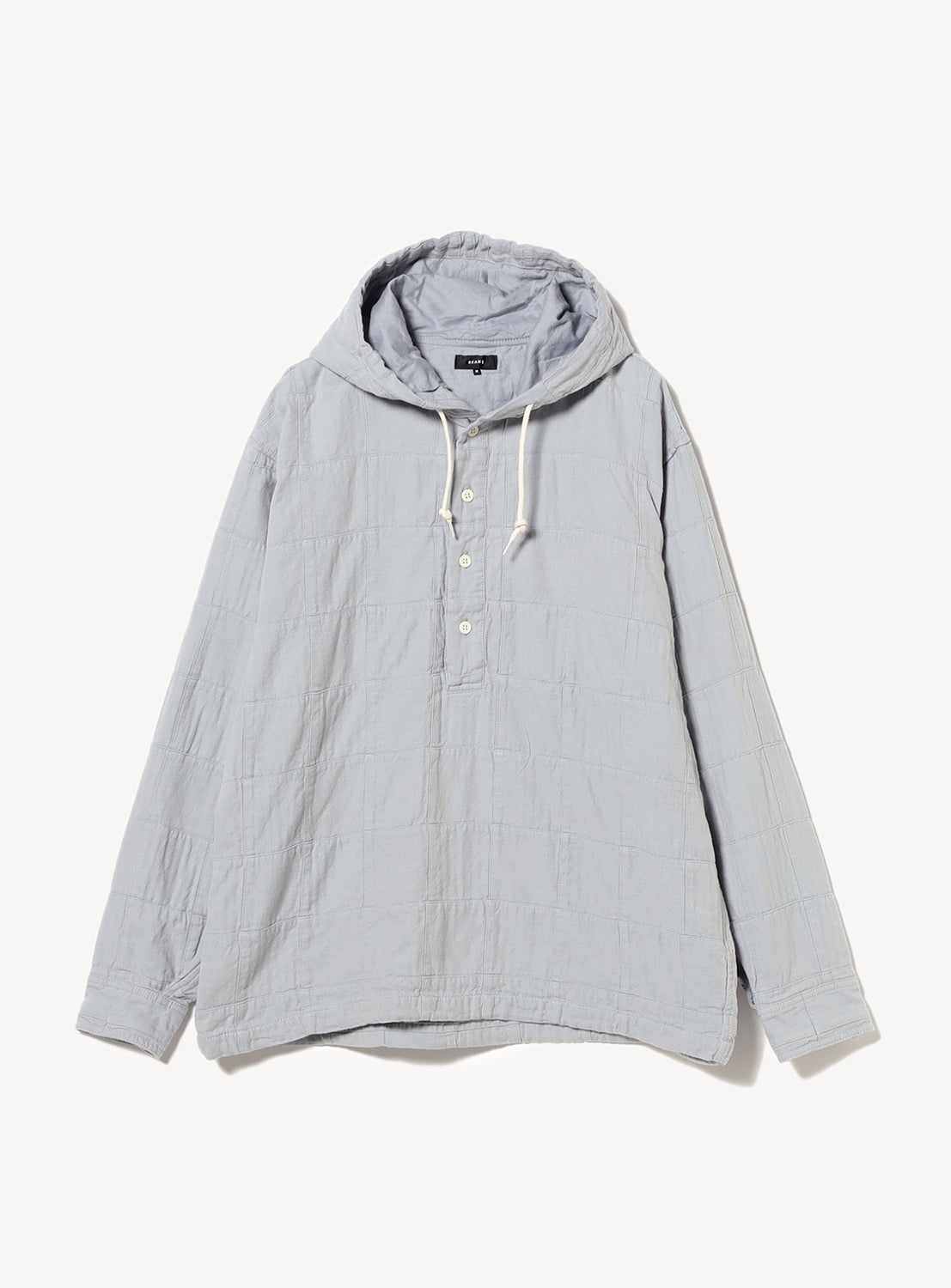 Patchwork Herringbone Hooded Shirt