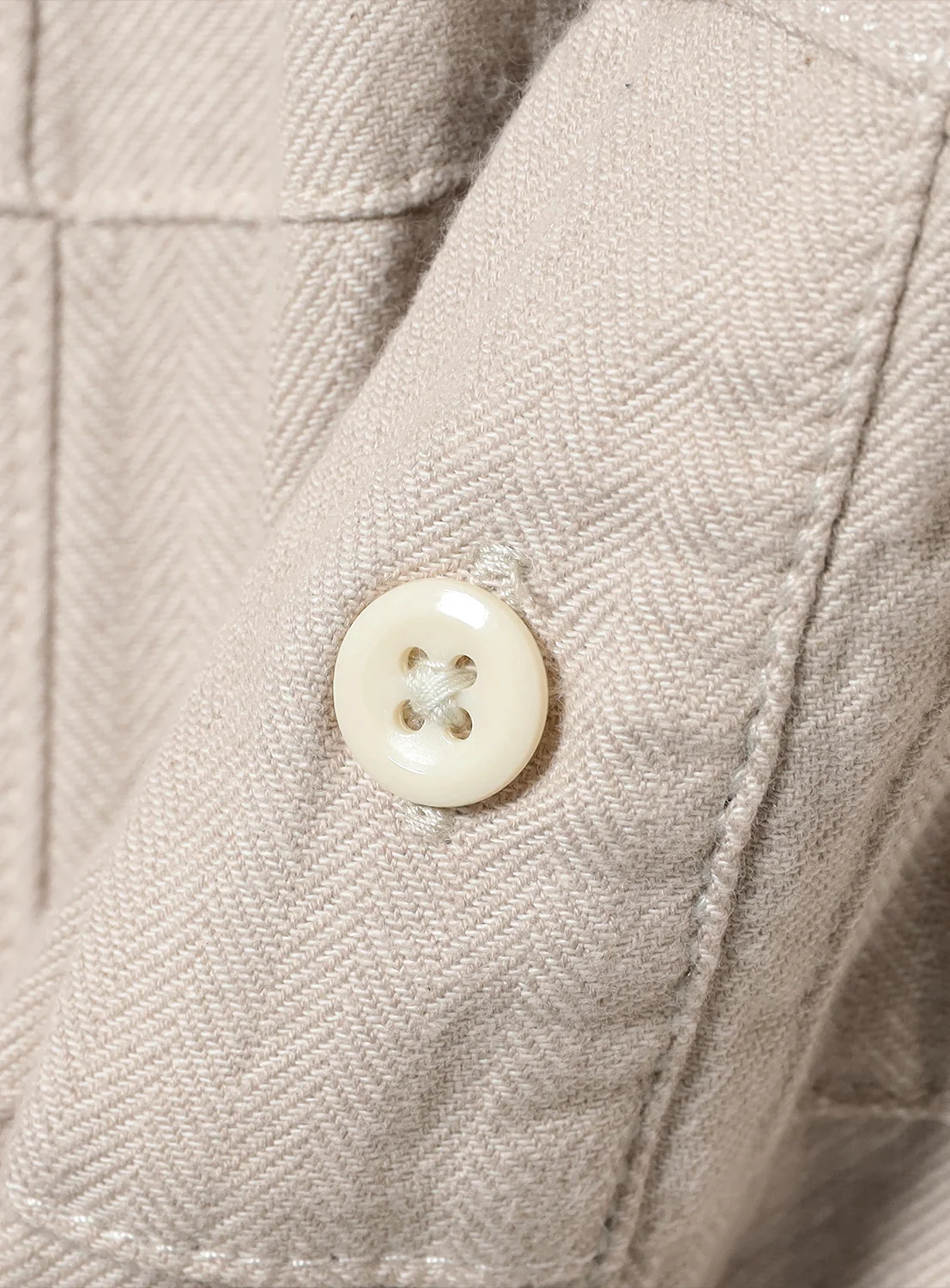 Patchwork Herringbone Hooded Shirt 3 Patchwork Herringbone Hooded Shirt