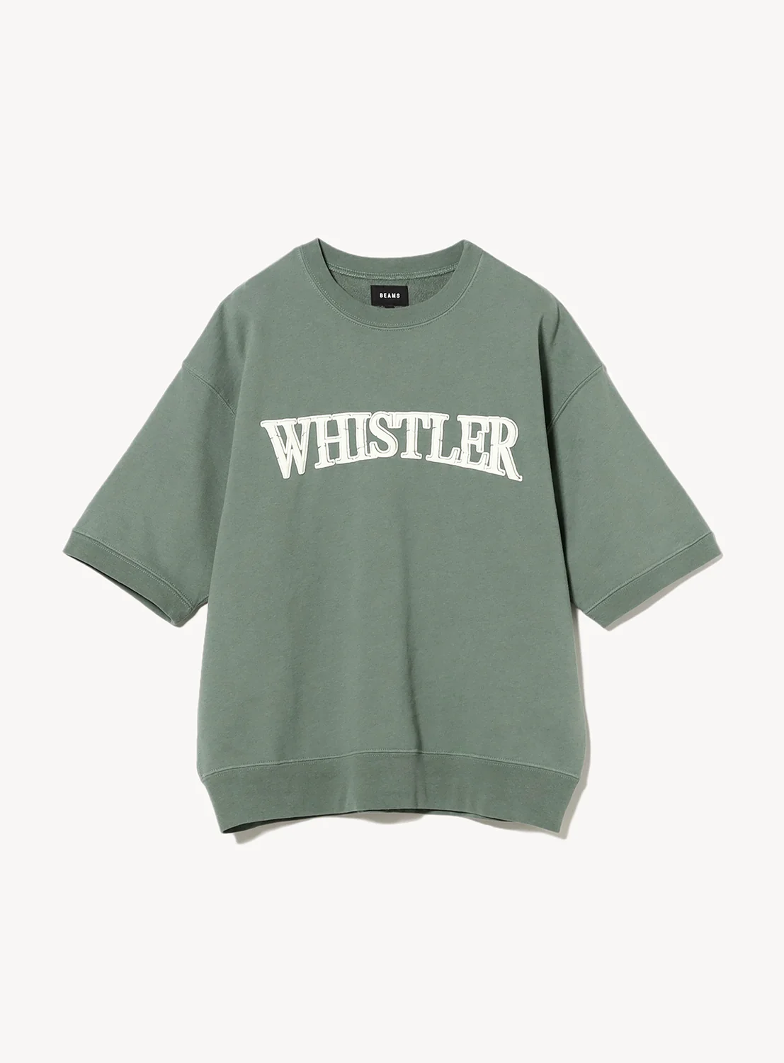 Overdyed Print Half-Sleeve Sweatshirt