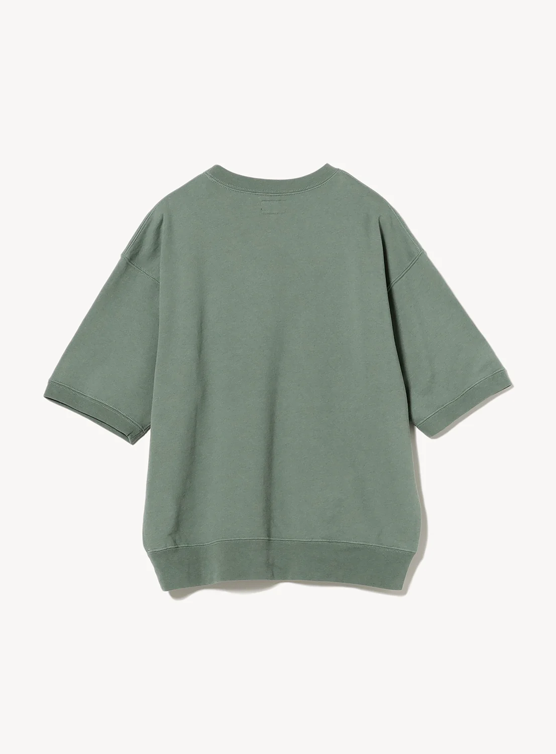 Overdyed Print Half-Sleeve Sweatshirt
