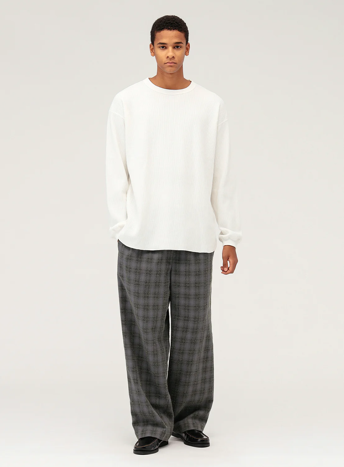 Boucle Check Easy Pants