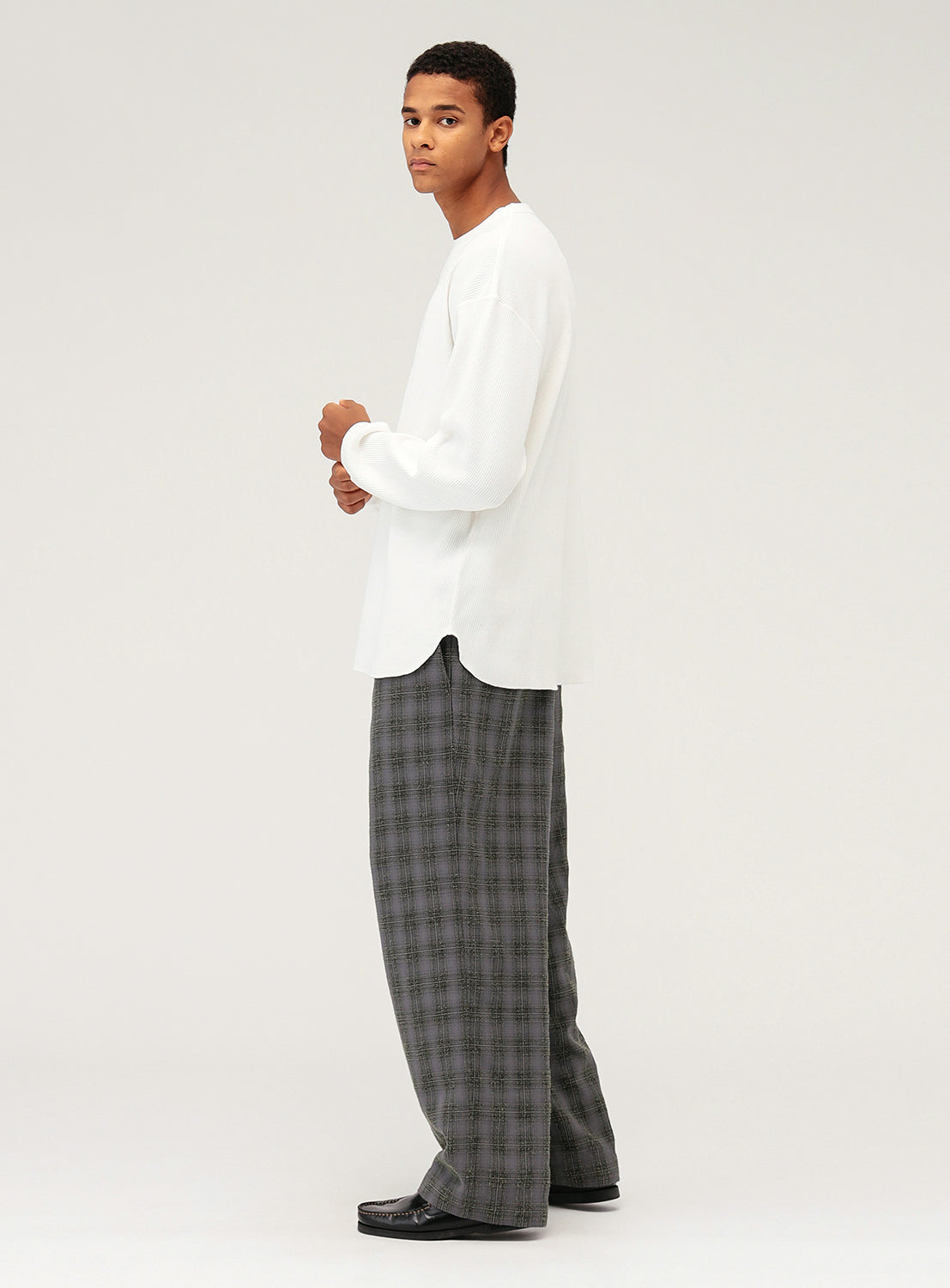Boucle Check Easy Pants