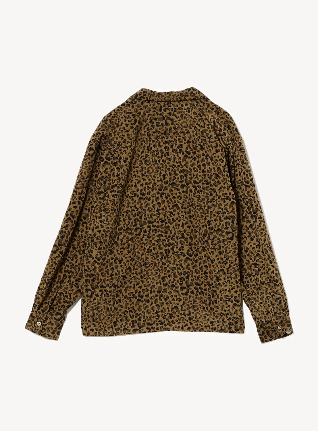 Animal Print Cut-Off Open Collar Shirt