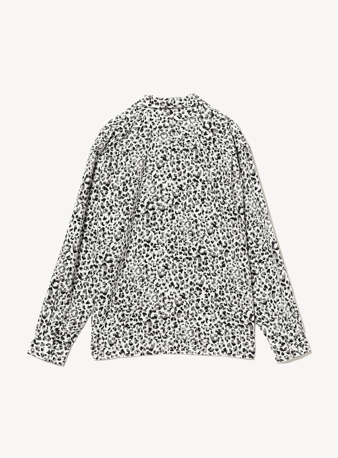 Animal Print Cut-Off Open Collar Shirt