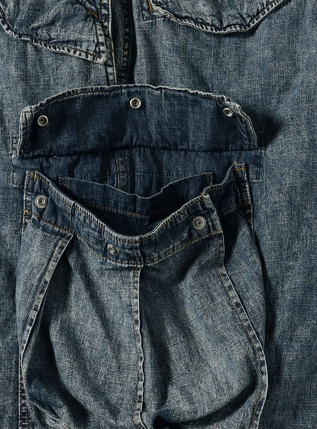 Big 6-Pocket Denim Cargo Pants