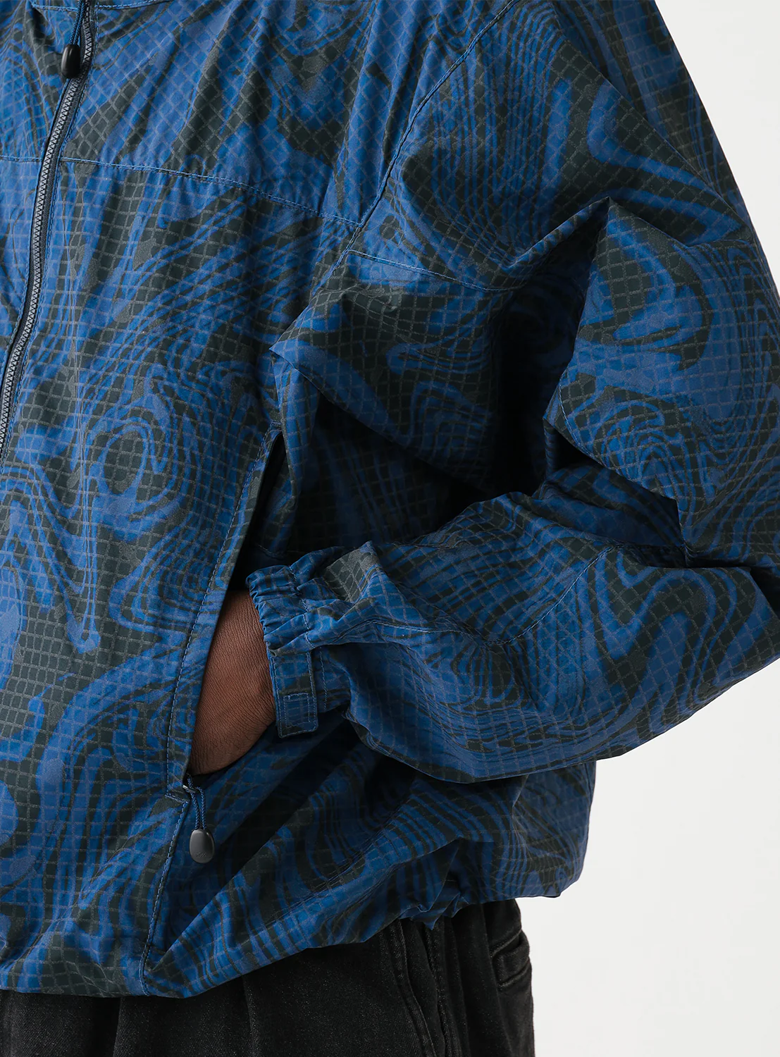 Printed Zip-Up Hoodie