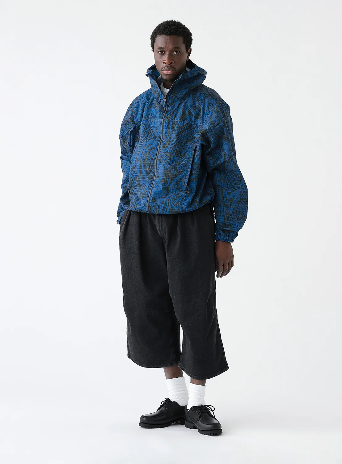 Printed Zip-Up Hoodie