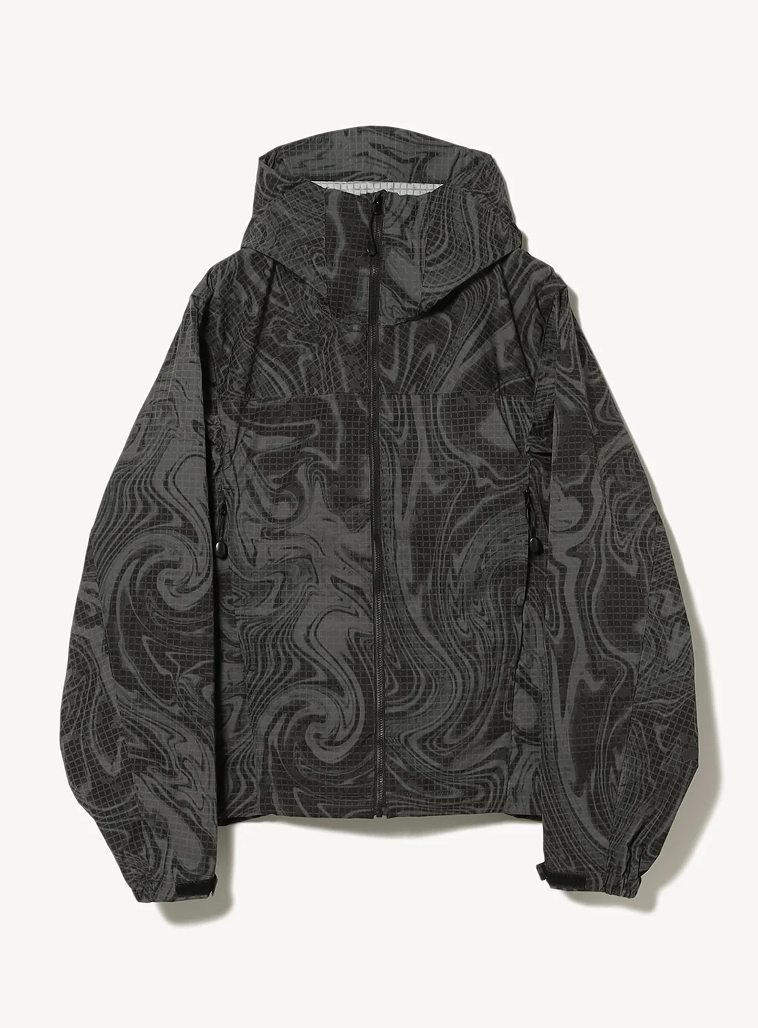 Printed Zip-Up Hoodie