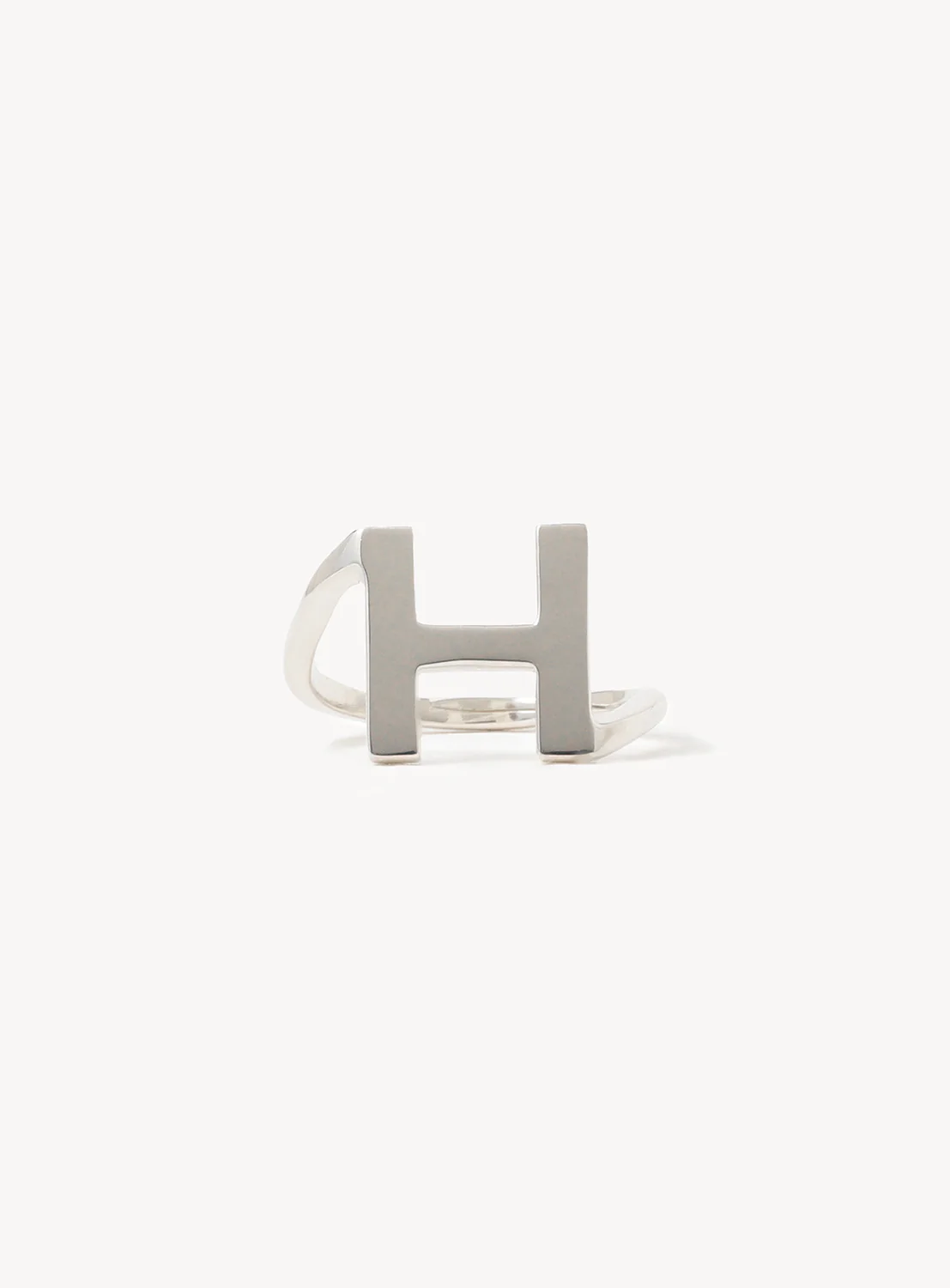 Silver 925 Initial Ring H