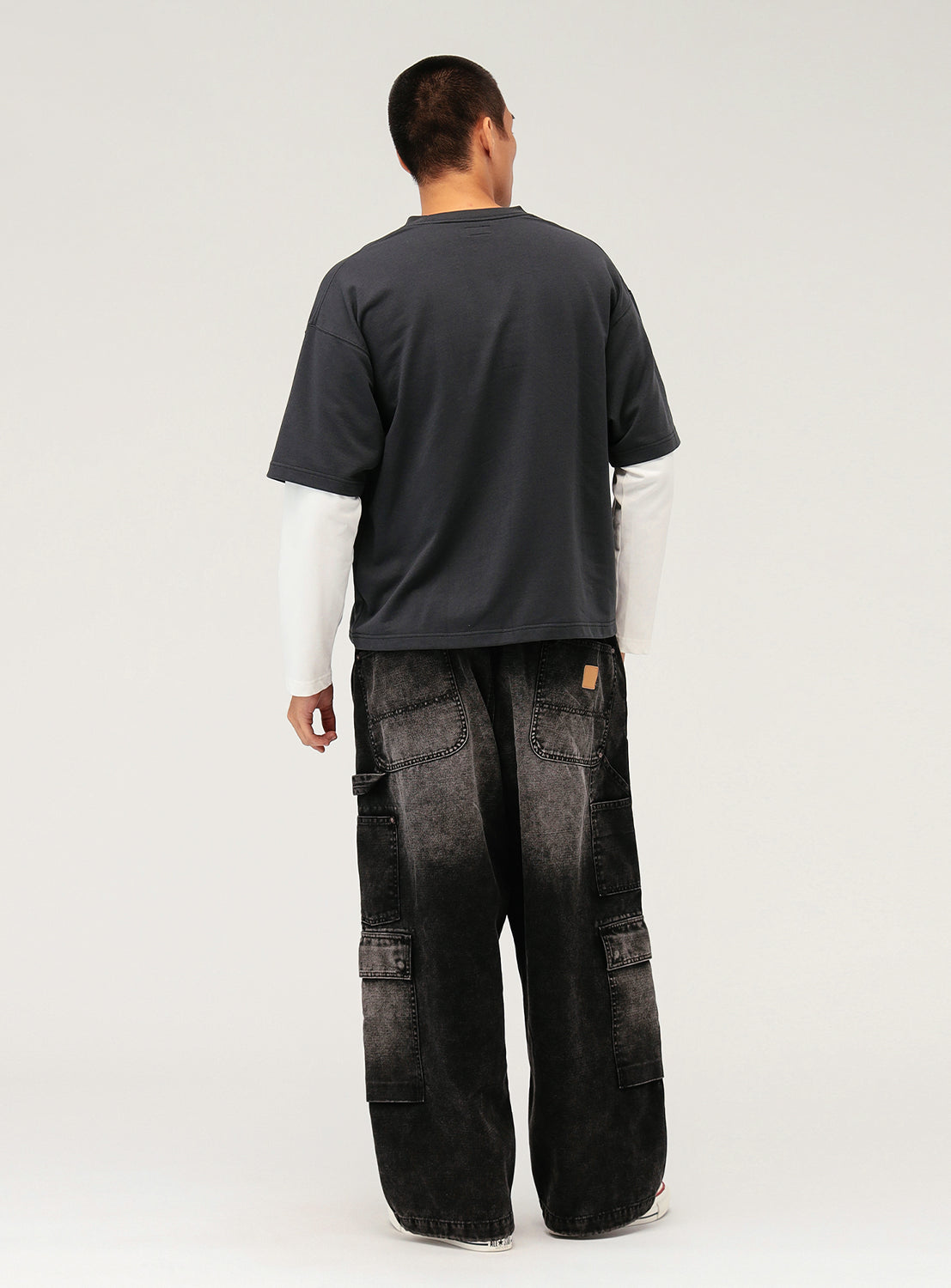 Double Knee Wide Cargo Pants