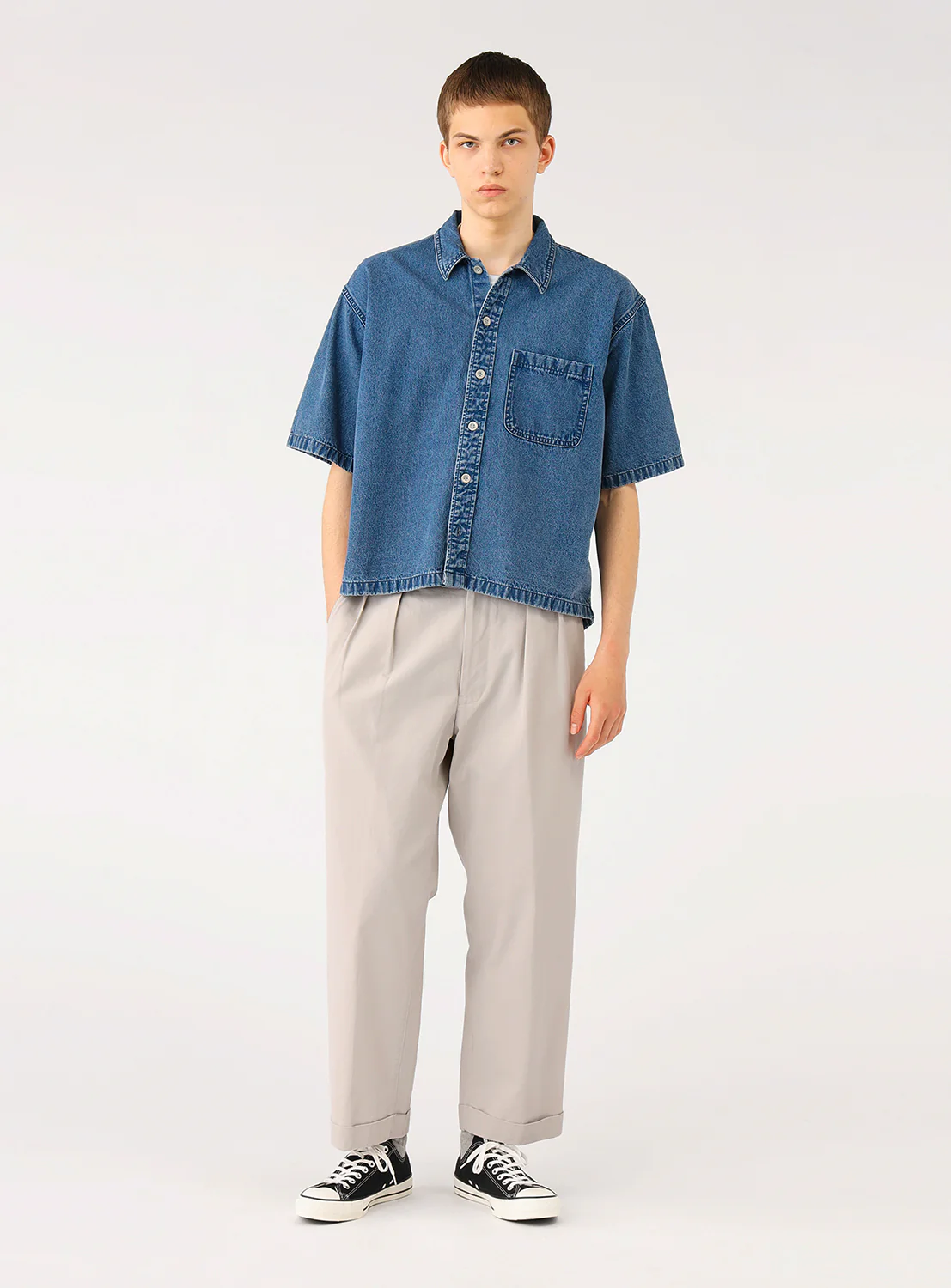 Short Denim Shirt 3 Short Denim Shirt