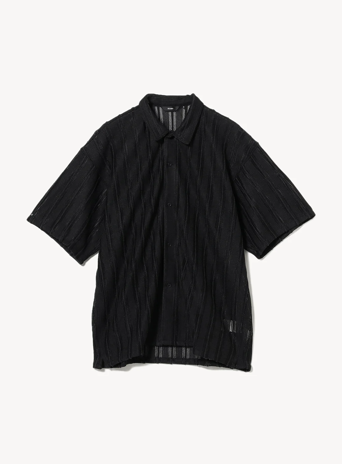 Mesh Open-Collar Shirt