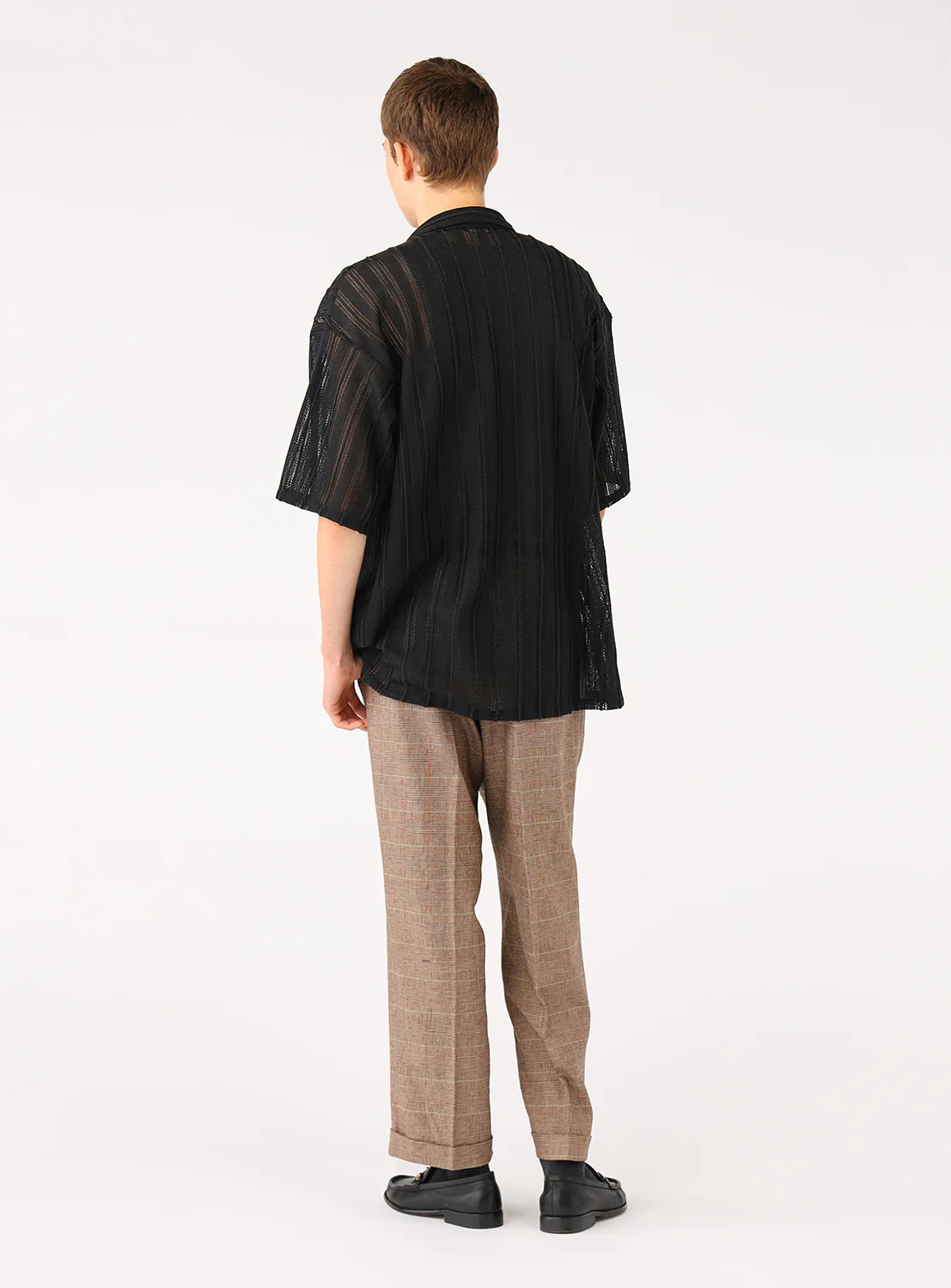 Mesh Open-Collar Shirt 4 Mesh Open-Collar Shirt